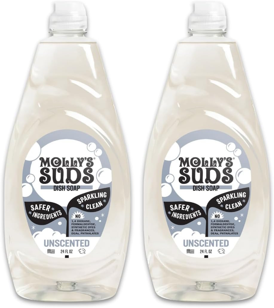 Molly’S Suds Liquid Dish Soap | Clean, Simple Ingredients | Extra Scrubbing Powe