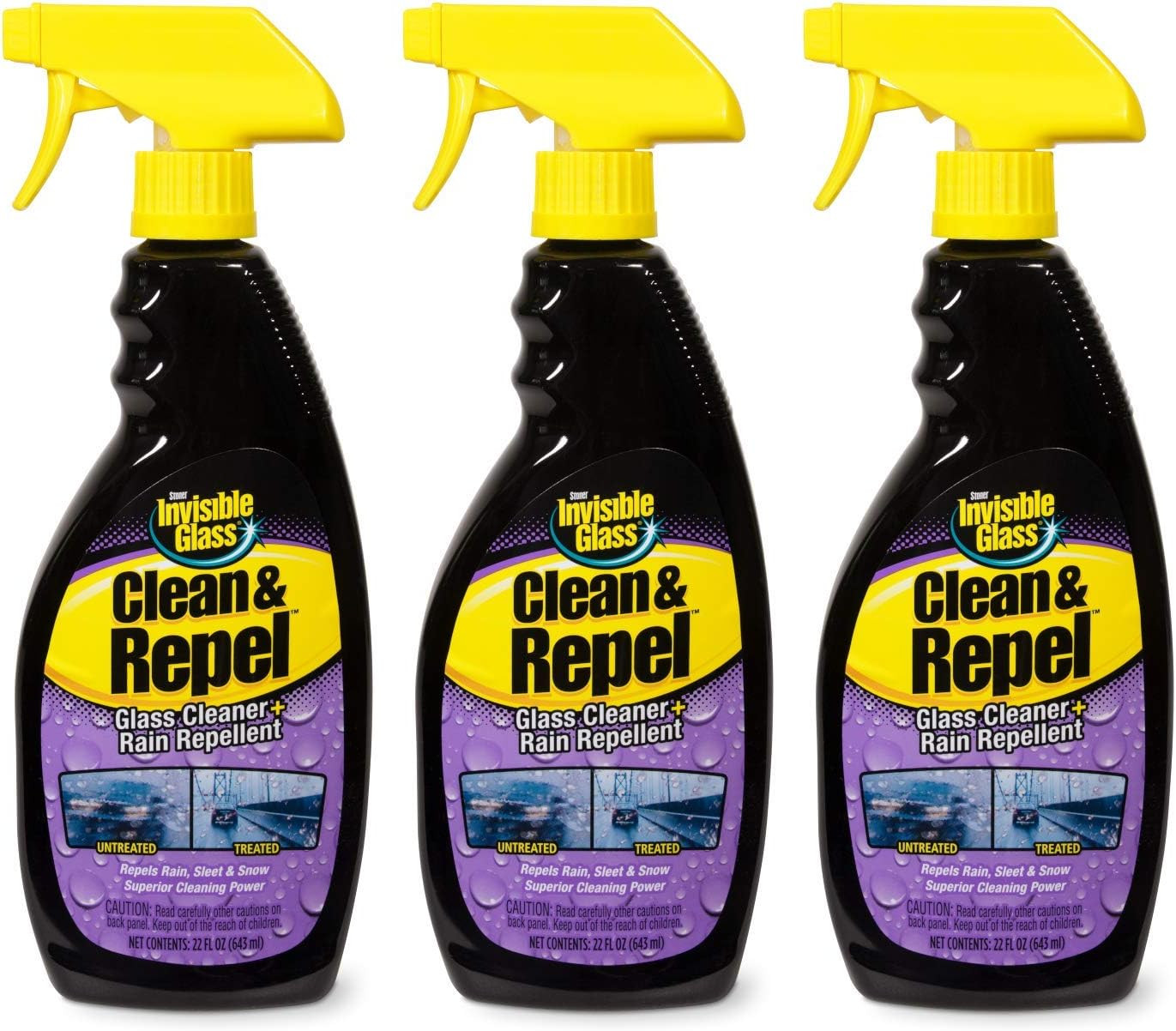 92184-2PK Premium Glass Cleaner with Rain Repellent for Exterior Automotive Glas