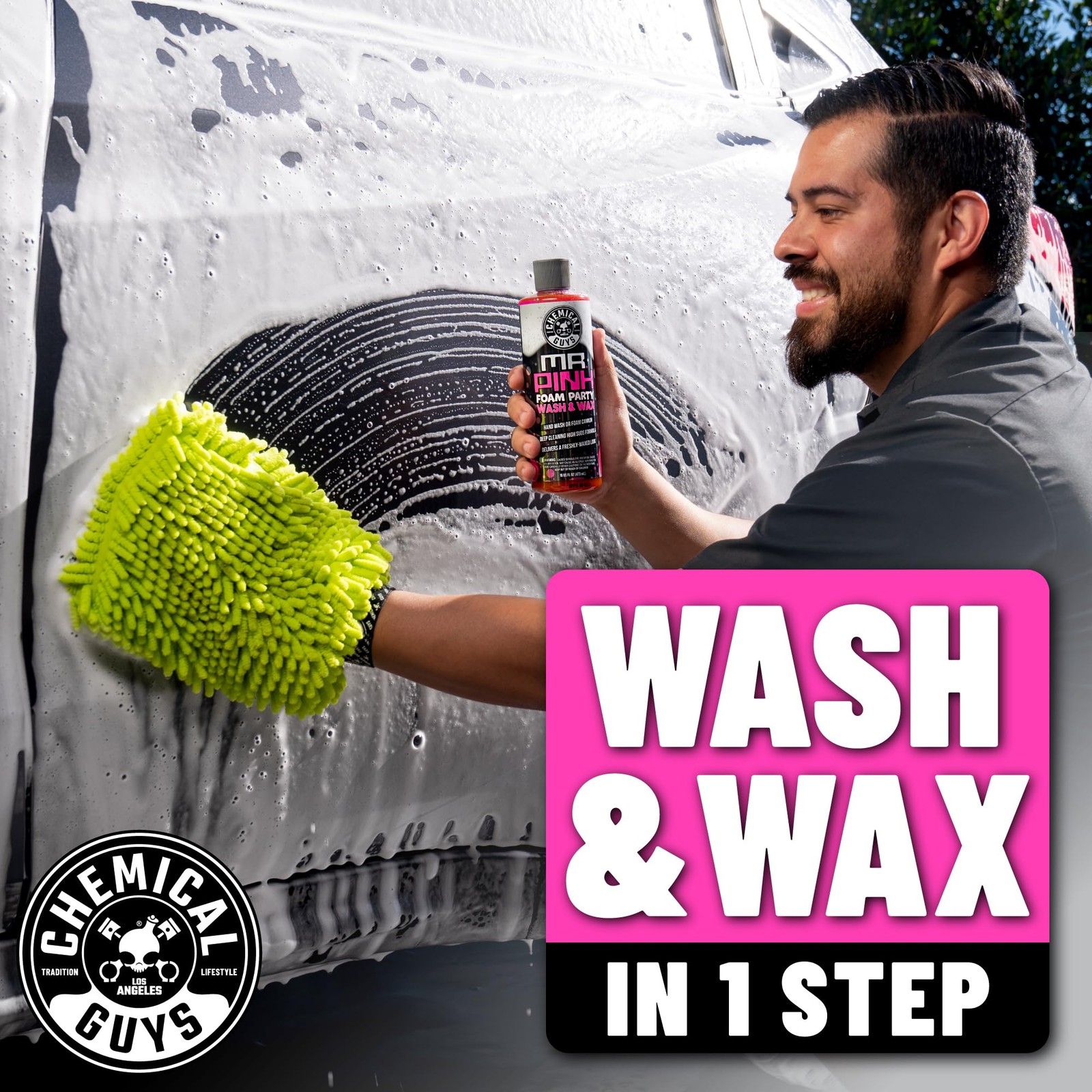 High Foam Car Wash Soap Wax 64oz Tangerine Scent Safe Paint Truck RV