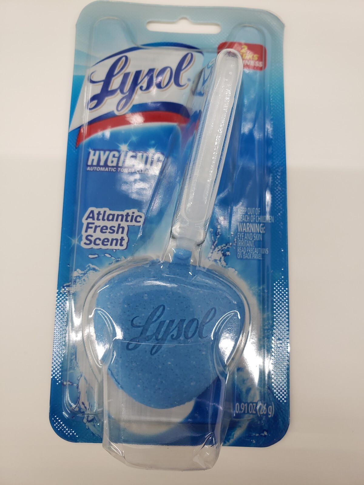1 LYSOL HYGENIC ATLANTIC FRESH SCENT AUTOMATIC TOILET BOWL CLEANER BLUE CLIP ON