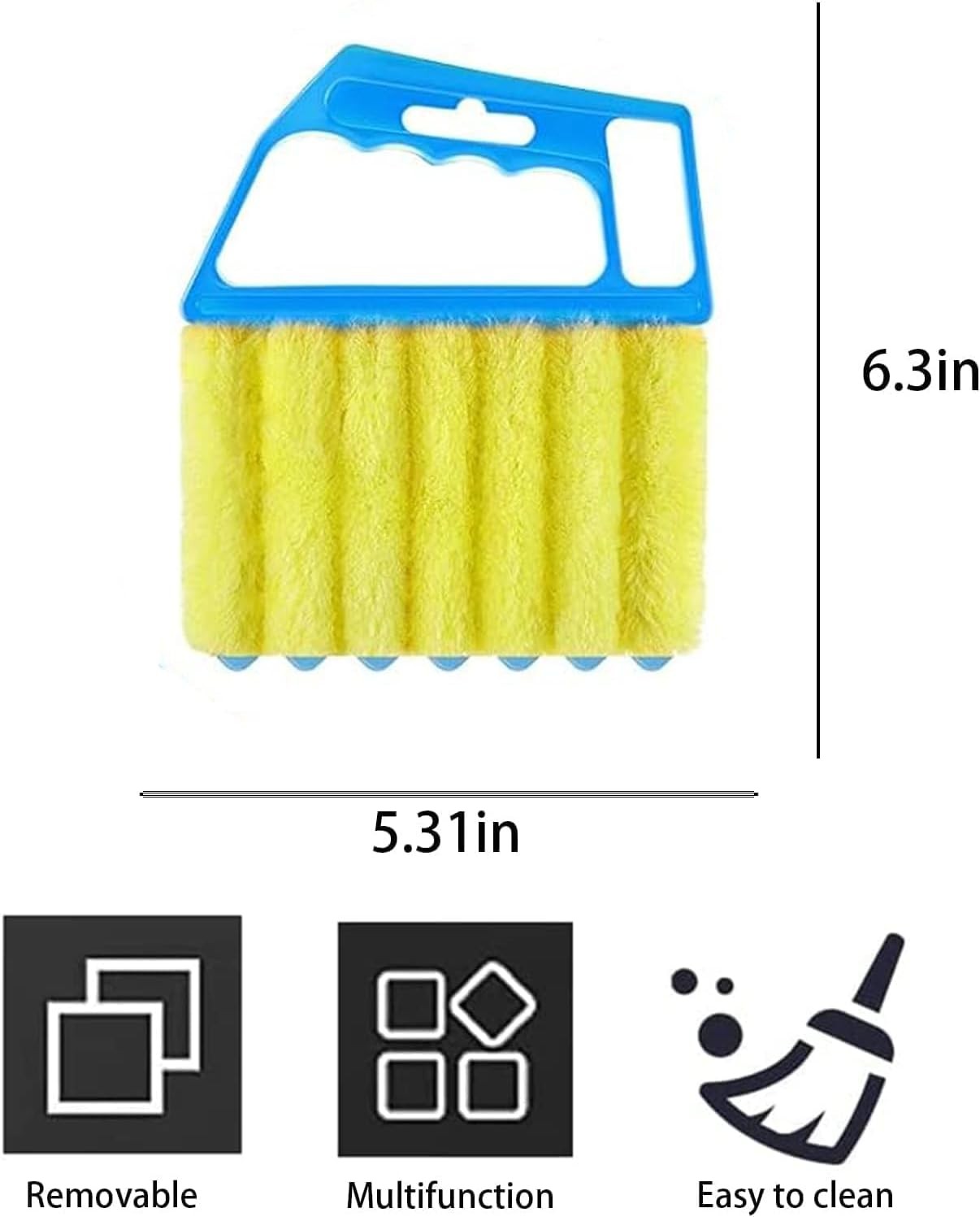 2 Pcs Washable Window Blind Cleaner – Hand-Held Mini Duster Color: Blue、green