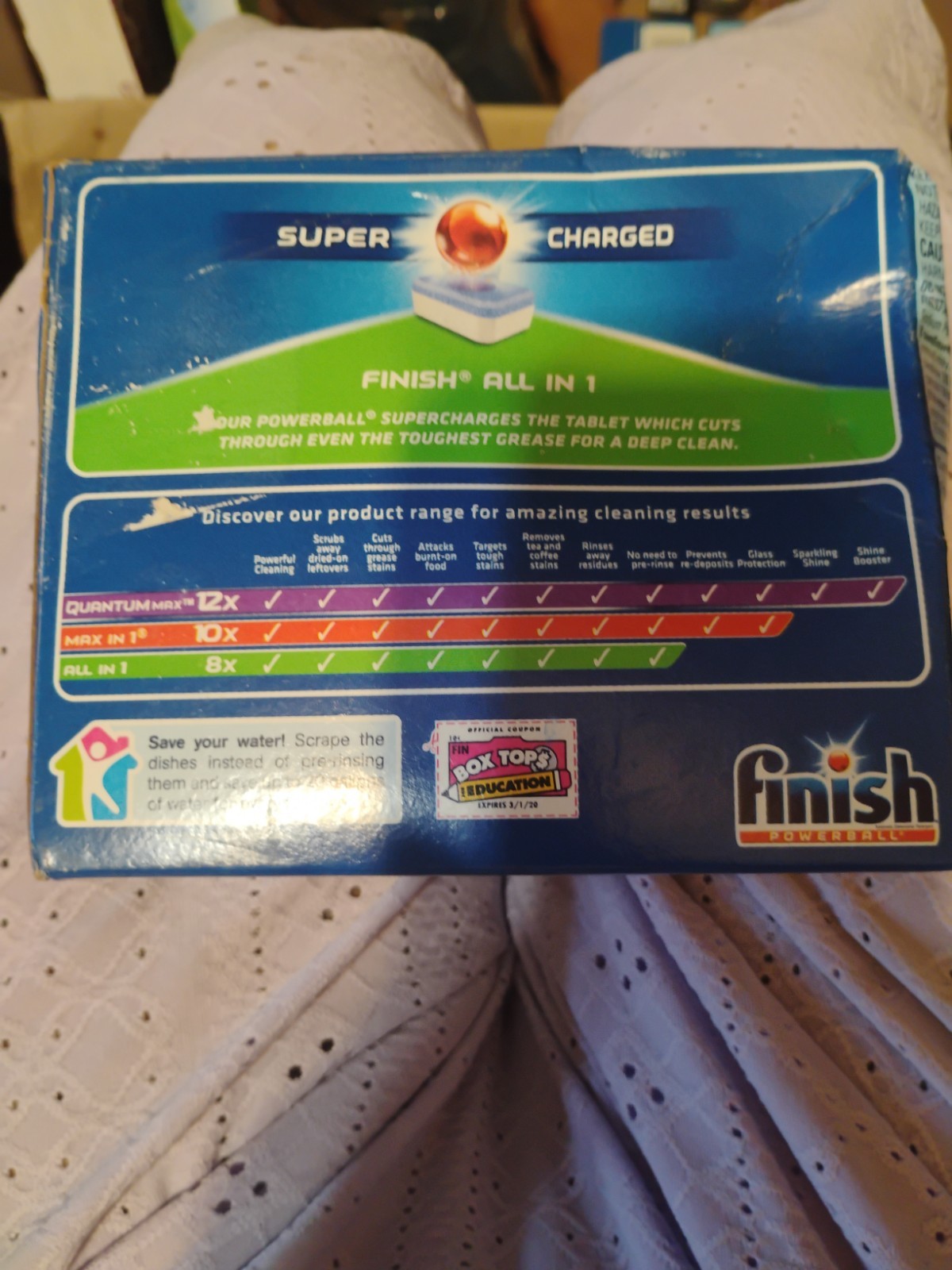 Finish Powerball Supercharged Fresh Scent Dishwasher Tablets 20ct