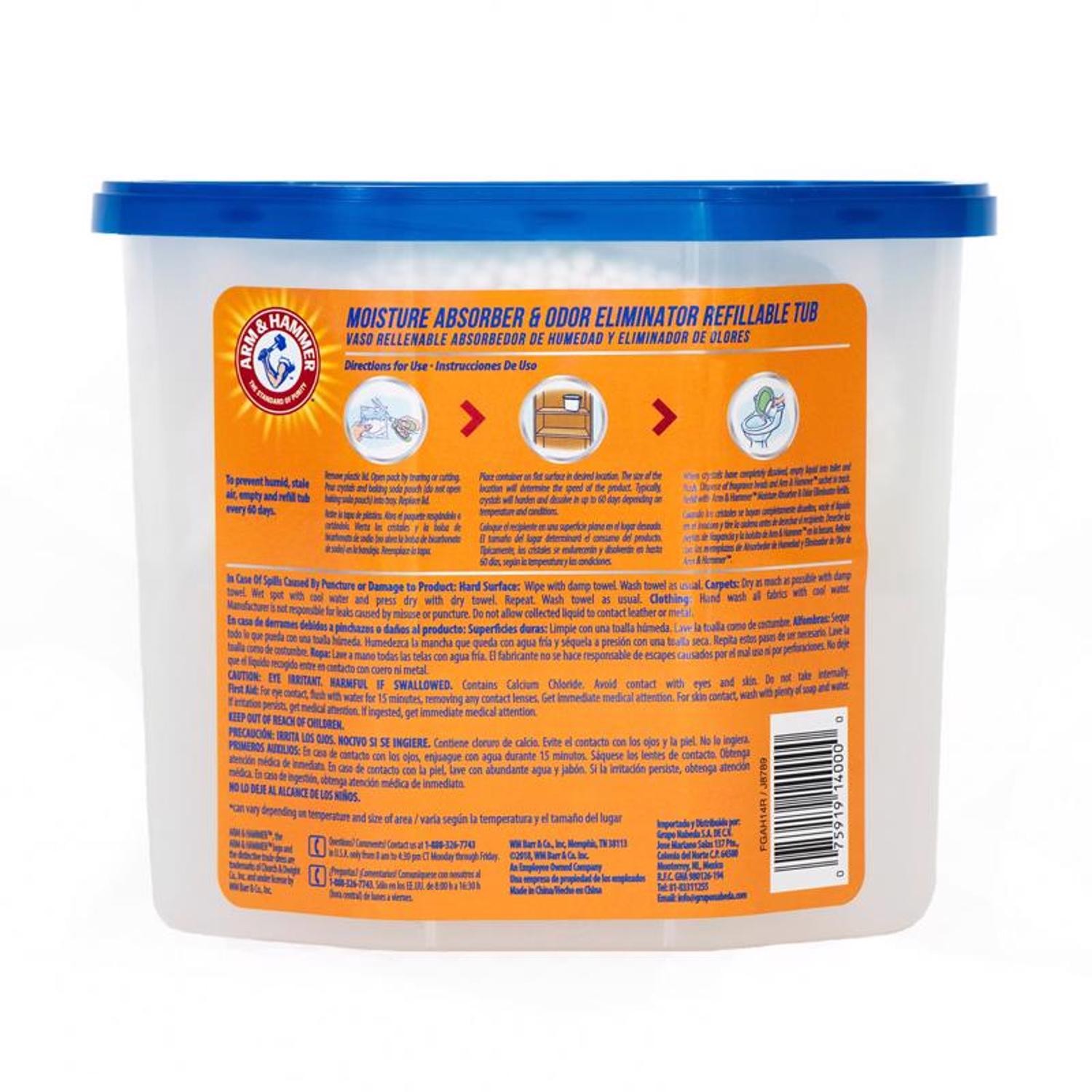 Arm & Hammer No Scent Moisture Absorber And Odor Eliminator 14 Oz. (Pack Of 6)