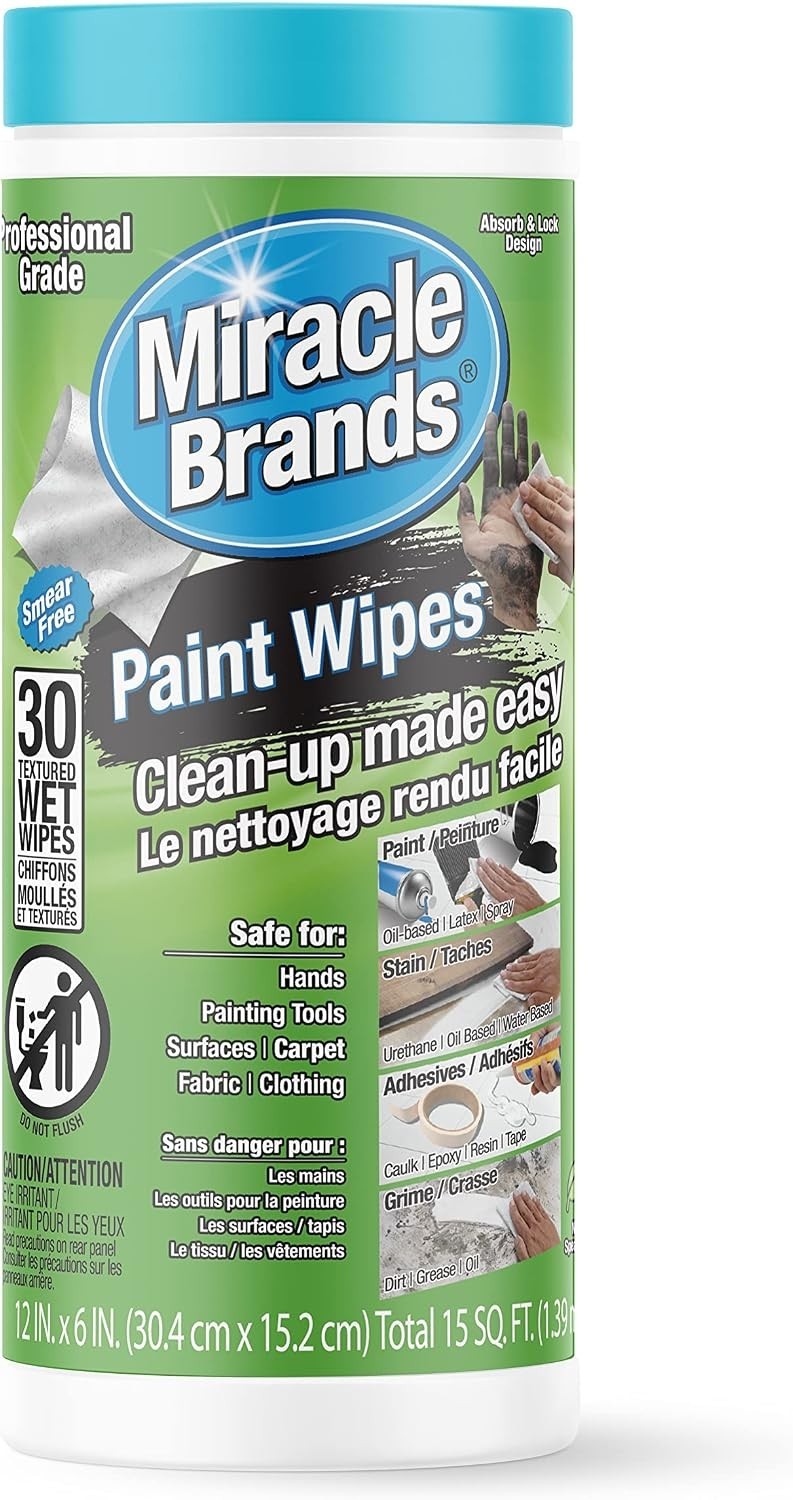 Multi Surface Cleaning Wipes 30 Count Easy Cleanup for Paint and Epoxy