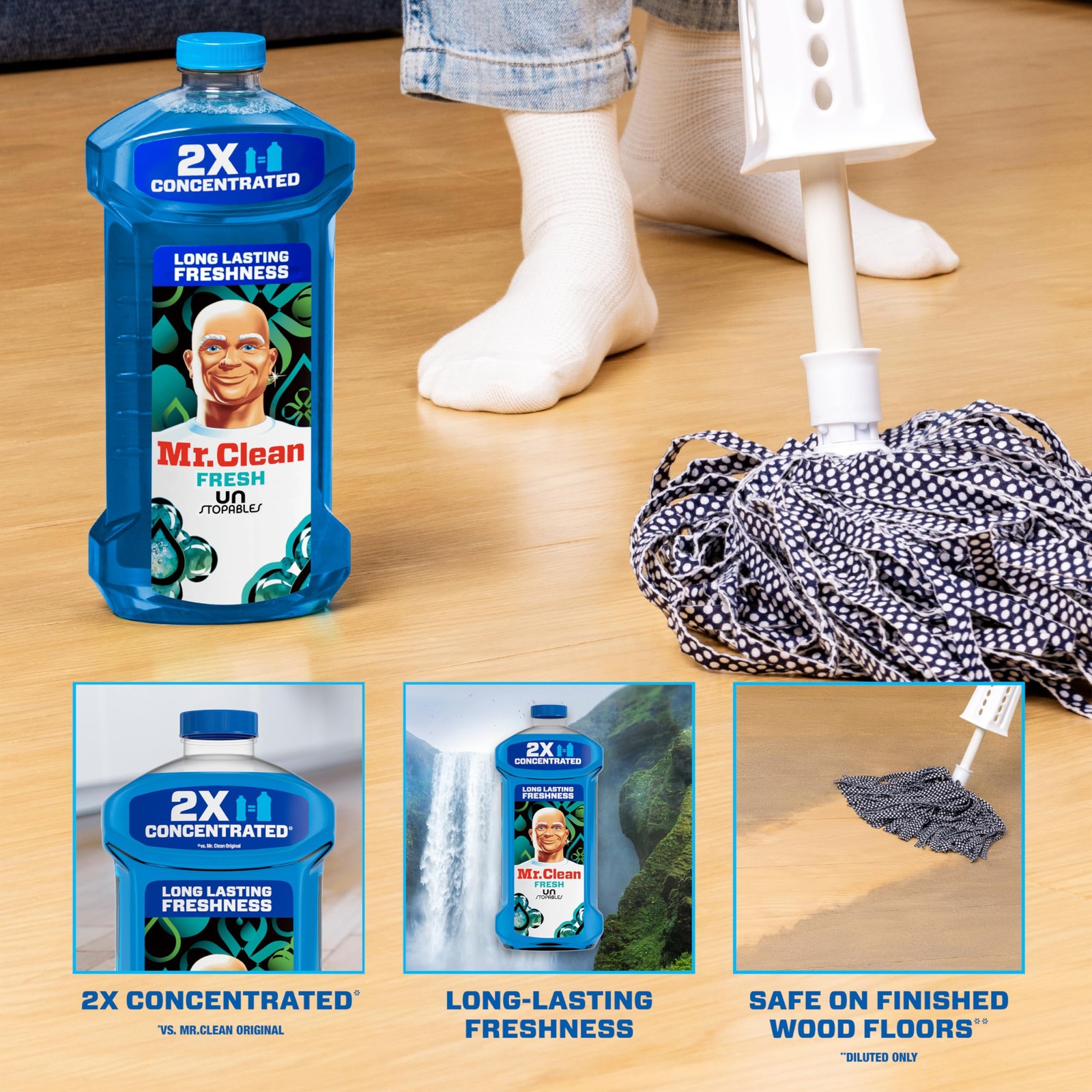 Mr Clean 2X Concentrated Multi Surface Cleaner with Unstopables Fresh Scent 41