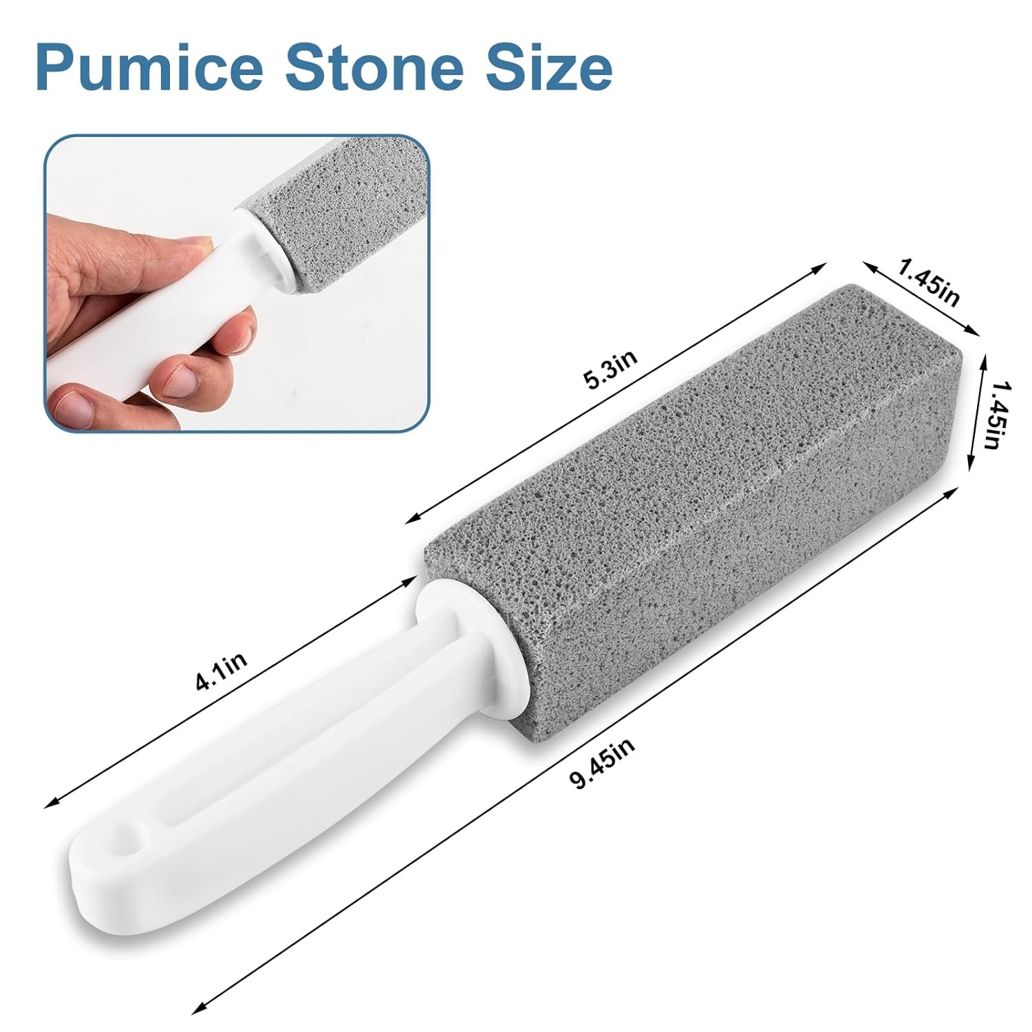 Toilet Pumice Stone 5 Pack with Handle, Toilet Bowl Cleaner, Pumice Stone