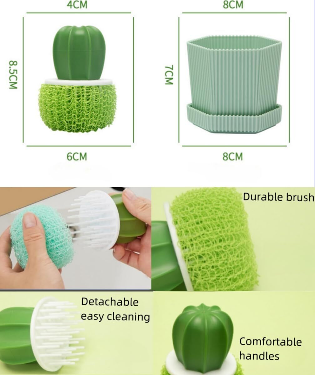 Dish And Pot Cleaning Brush With Holder Kitchen Cleaner Dish Scrub Brushes Dishe