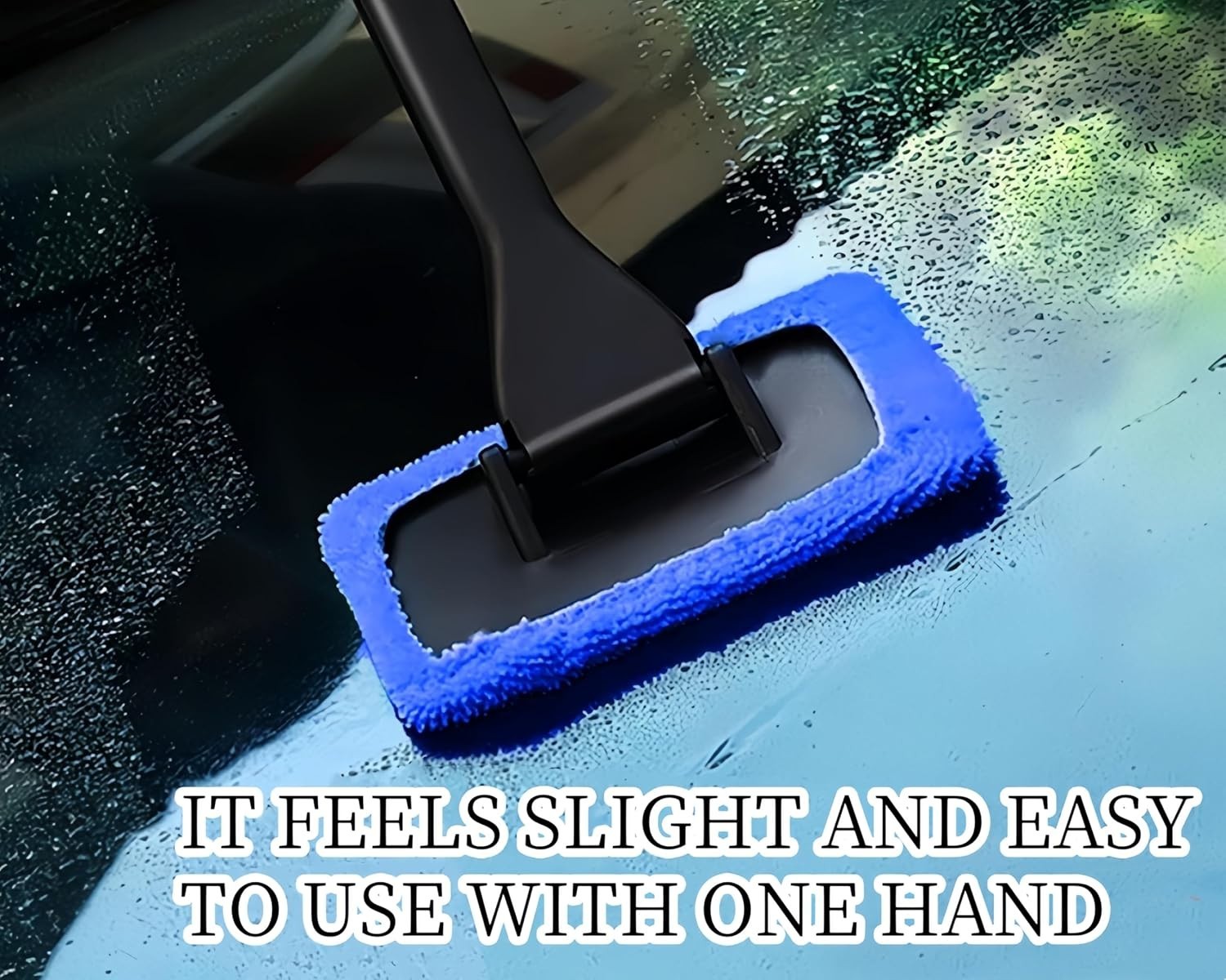 6PCS Car Window Cleaner with 5 Reusable and Washable Microfiber Pads and Exte…
