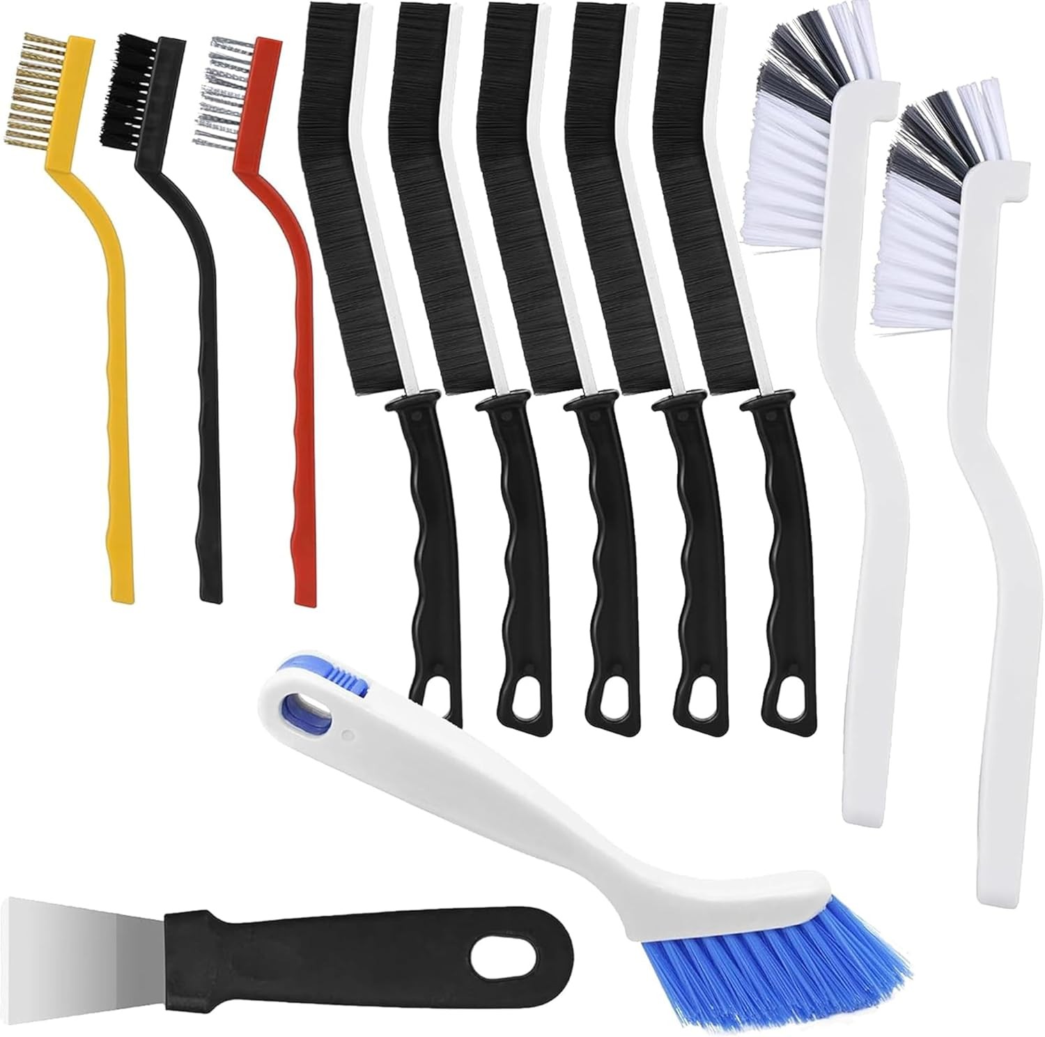 Crevice Cleaning Brush 12Pcs Hard Bristle Deep Cleaning Brushes Supplies