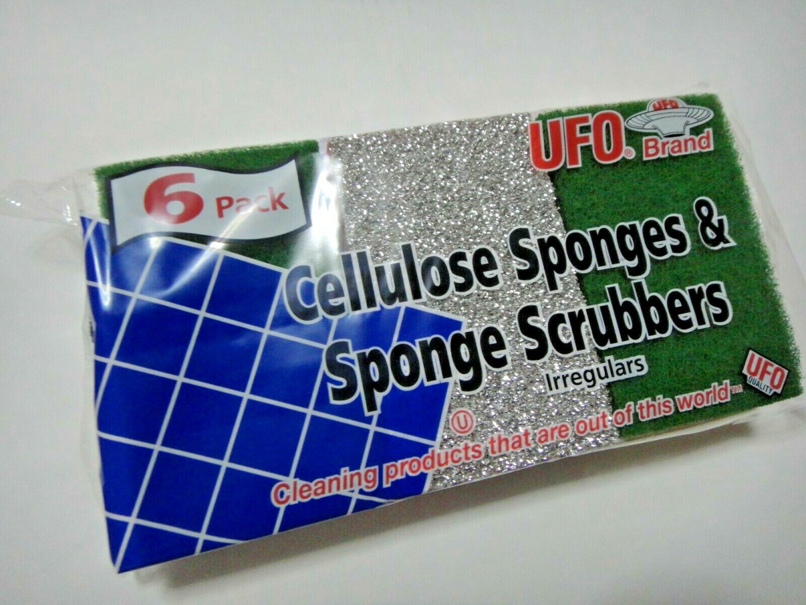 12 Pcs Cellulose Sponges & Sponge Scrubbers 2.75″ x 4.5″ US Seller