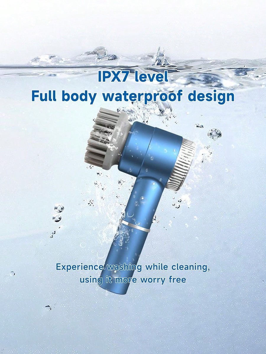 Electric Spin Scrubber Cordless Cleaning Brush 360 Rotating Bathroom Kitchen