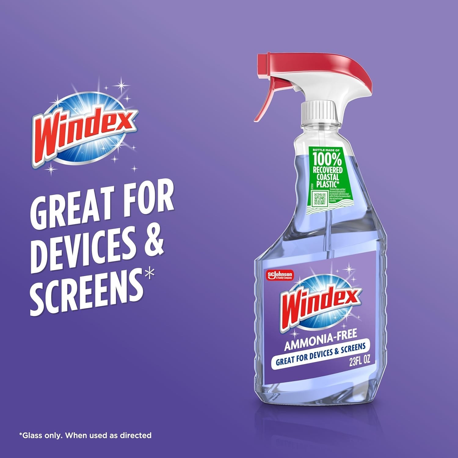 Windex Ammonia-Free Glass and Window Cleaner Spray Bottle Bottle Made from 100%