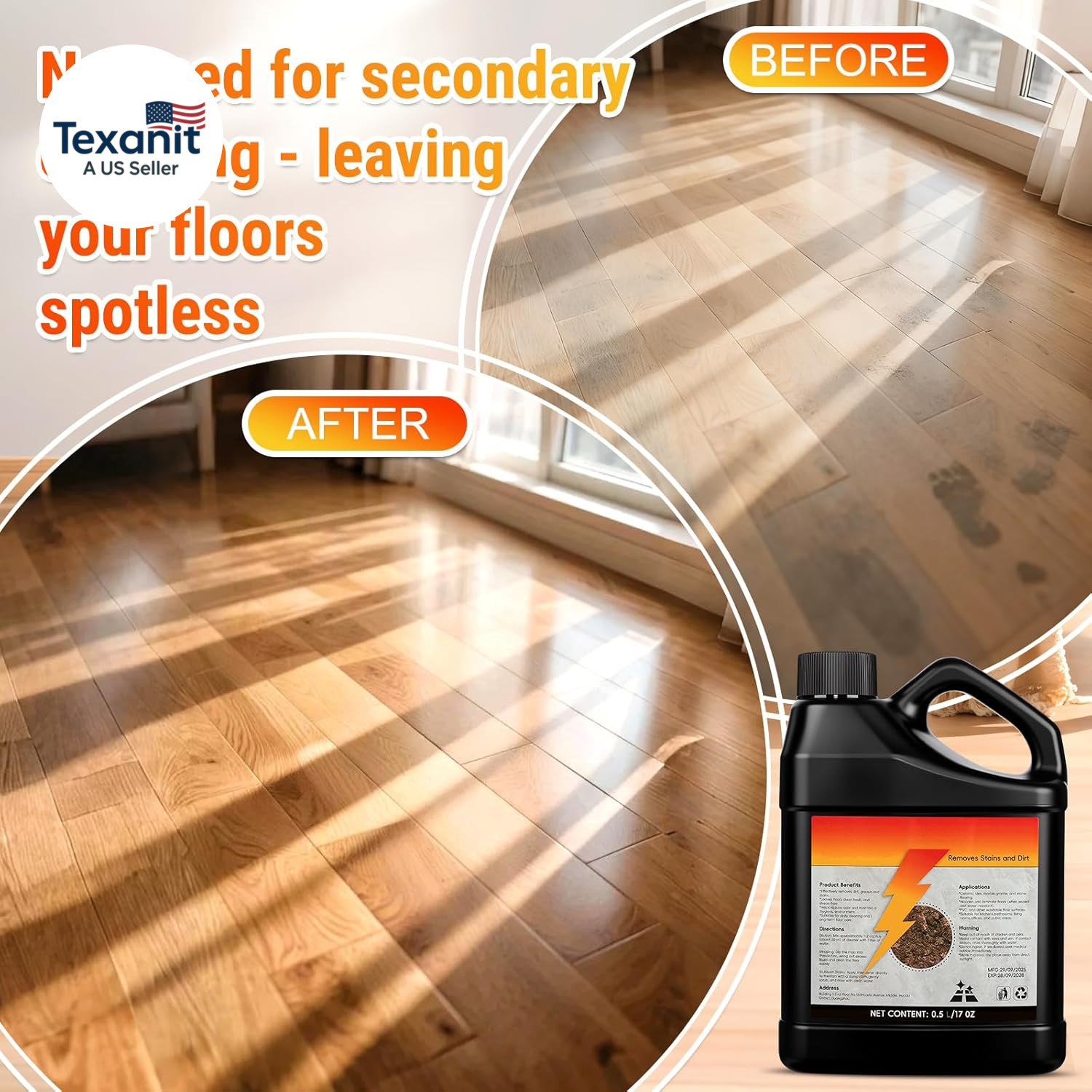 Tile Cleaner-Heavy Duty Solubrilho Floor Cleaner – 0.5L Heavy Duty Floor Cleaner