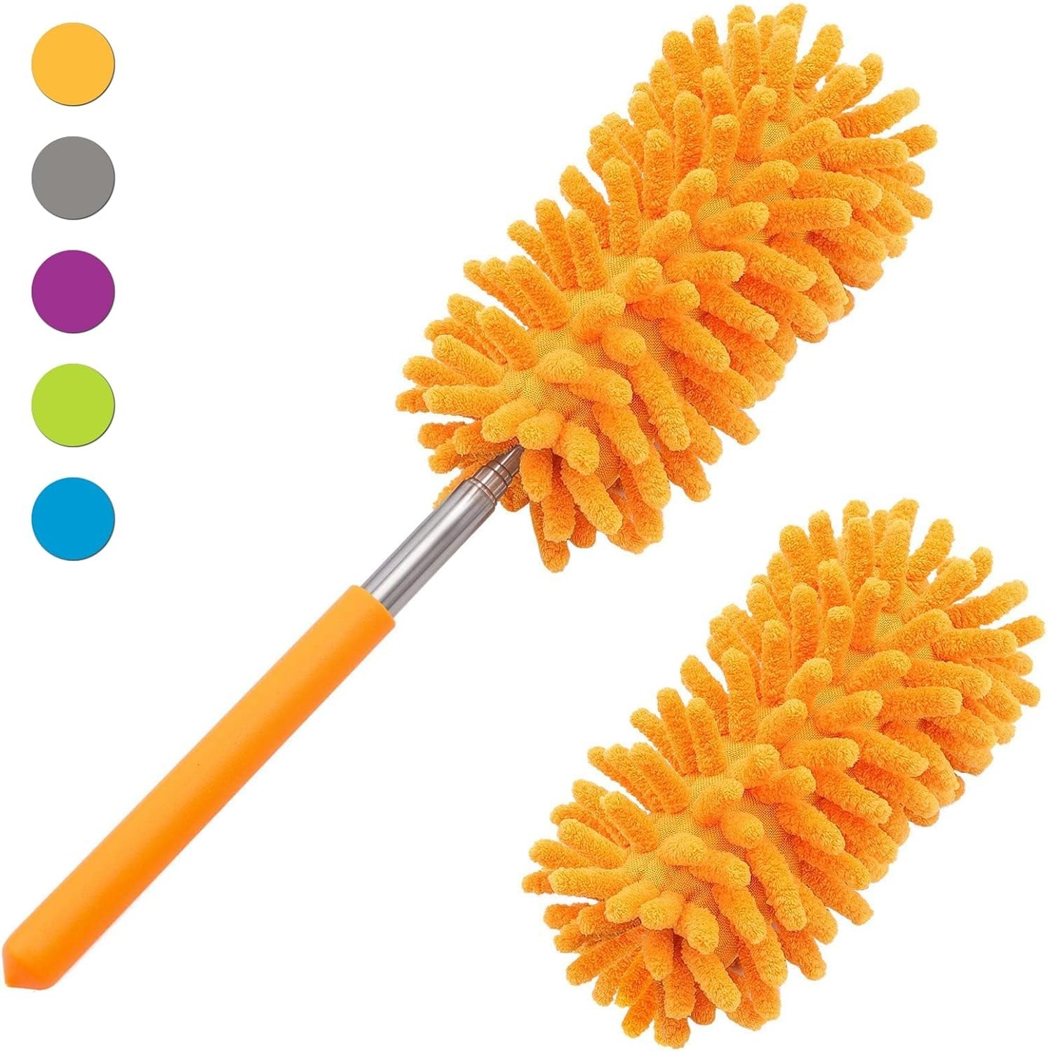 2-Pack Hand Washable Microfiber Duster – Lightweight & Telescoping Cleaning Tool