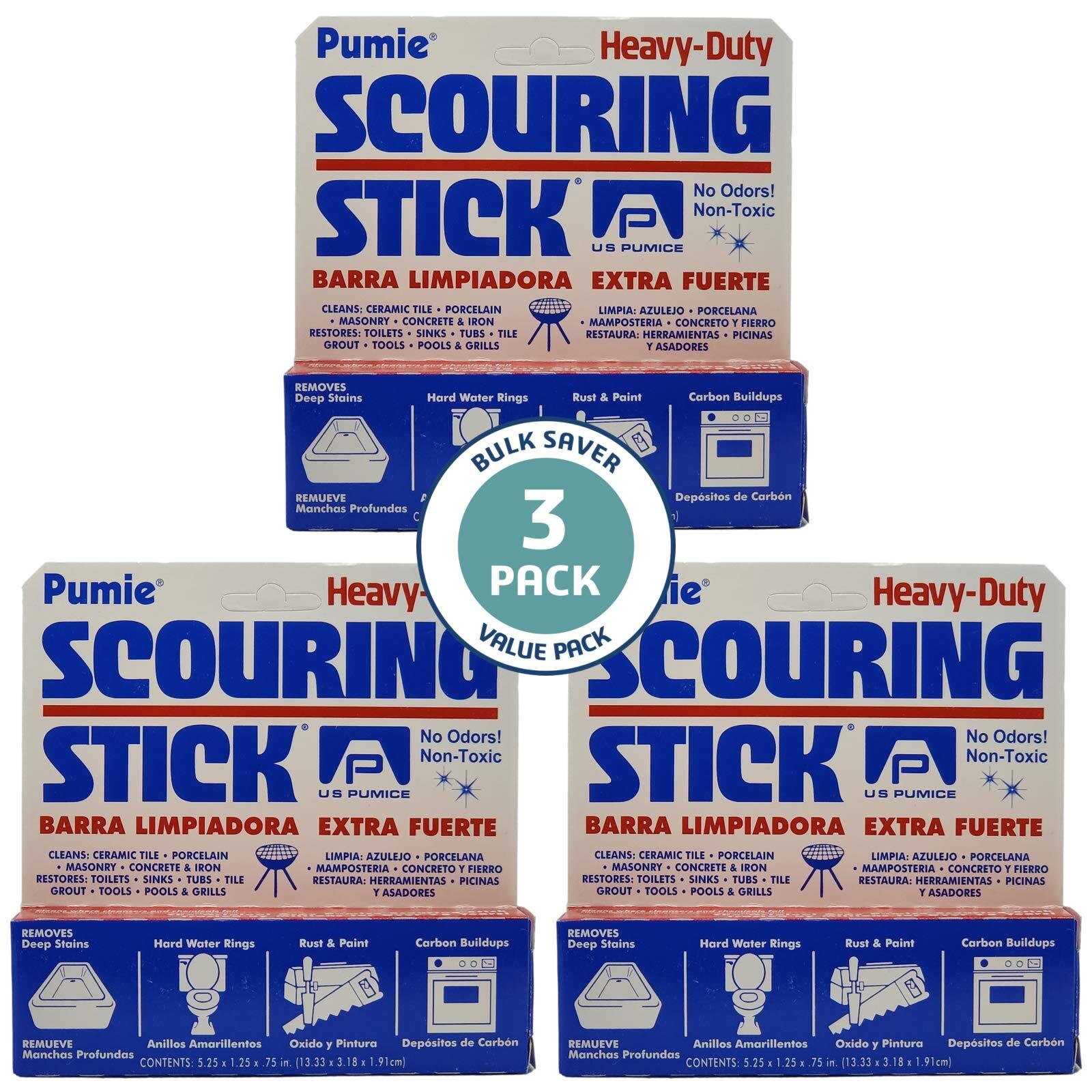 3 Pack Pumie Scouring Sticks Heavy Duty Toilet Bowl Cleaning Sticks