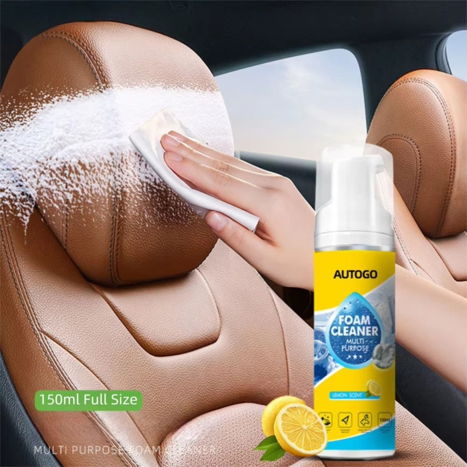 4-in-1 Multi-Enzyme Foam Cleaner, Deep Cleaning Spray for Car Kitchen Bathroom