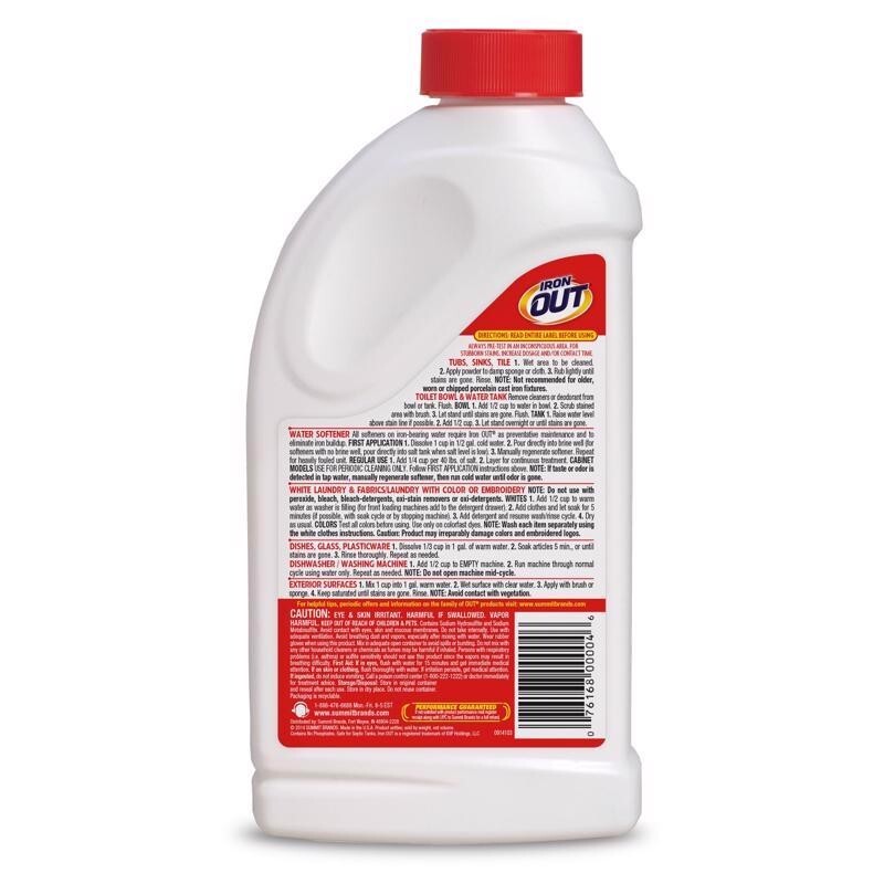 2~ IRON OUT Powder Multi Surface Rust Stain Remover Bowl Sink Cleaner 28oz IO30N