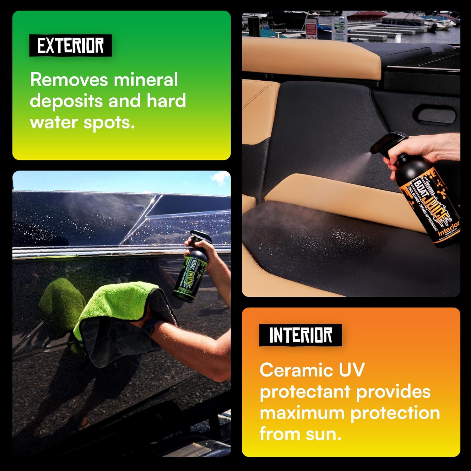 Luxury Kit – Boat Cleaning Kit Includes Exterior Boat Cleaner, Interior Boat Cle