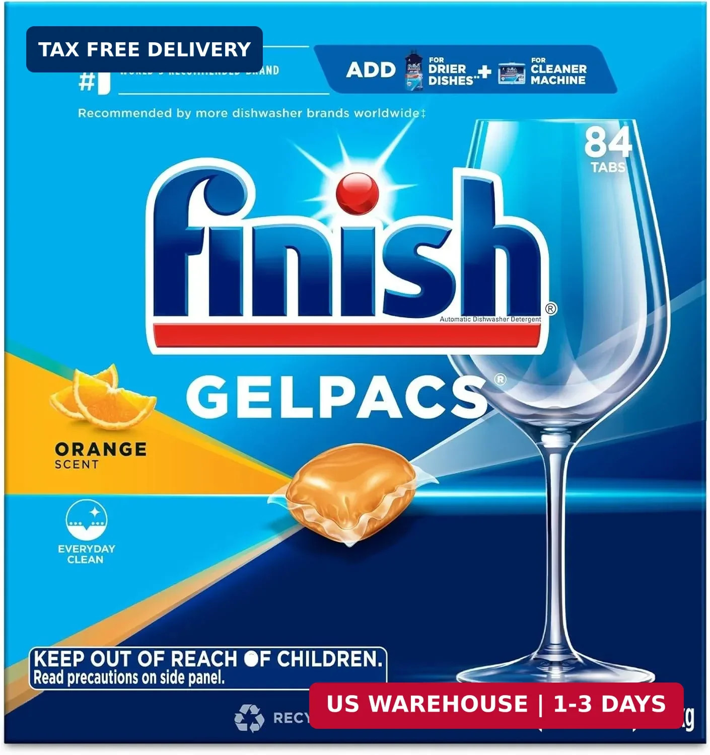 Finish Gelpacs Dishwasher Detergent Pods, Quick Dissolving Cleaning Power, Fight