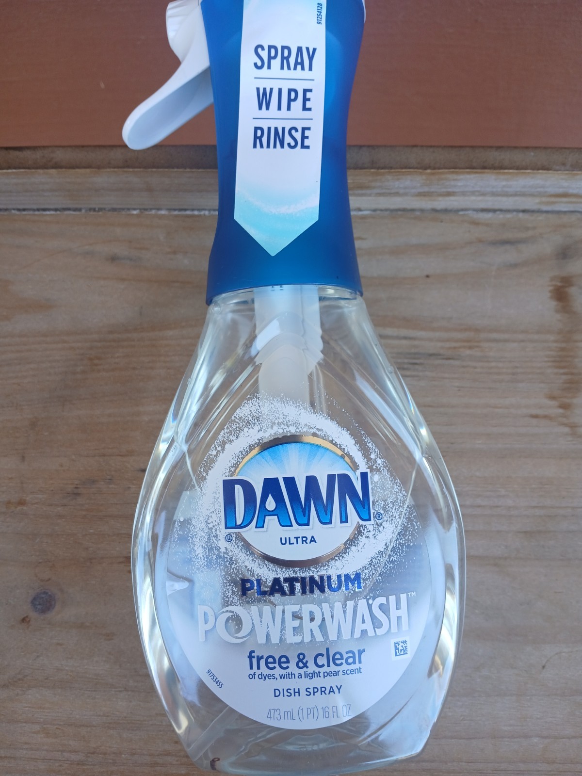 Platinum Powerwash Dish Spray, Dish Soap, Free&clear Bundle(4pack)16oz.
