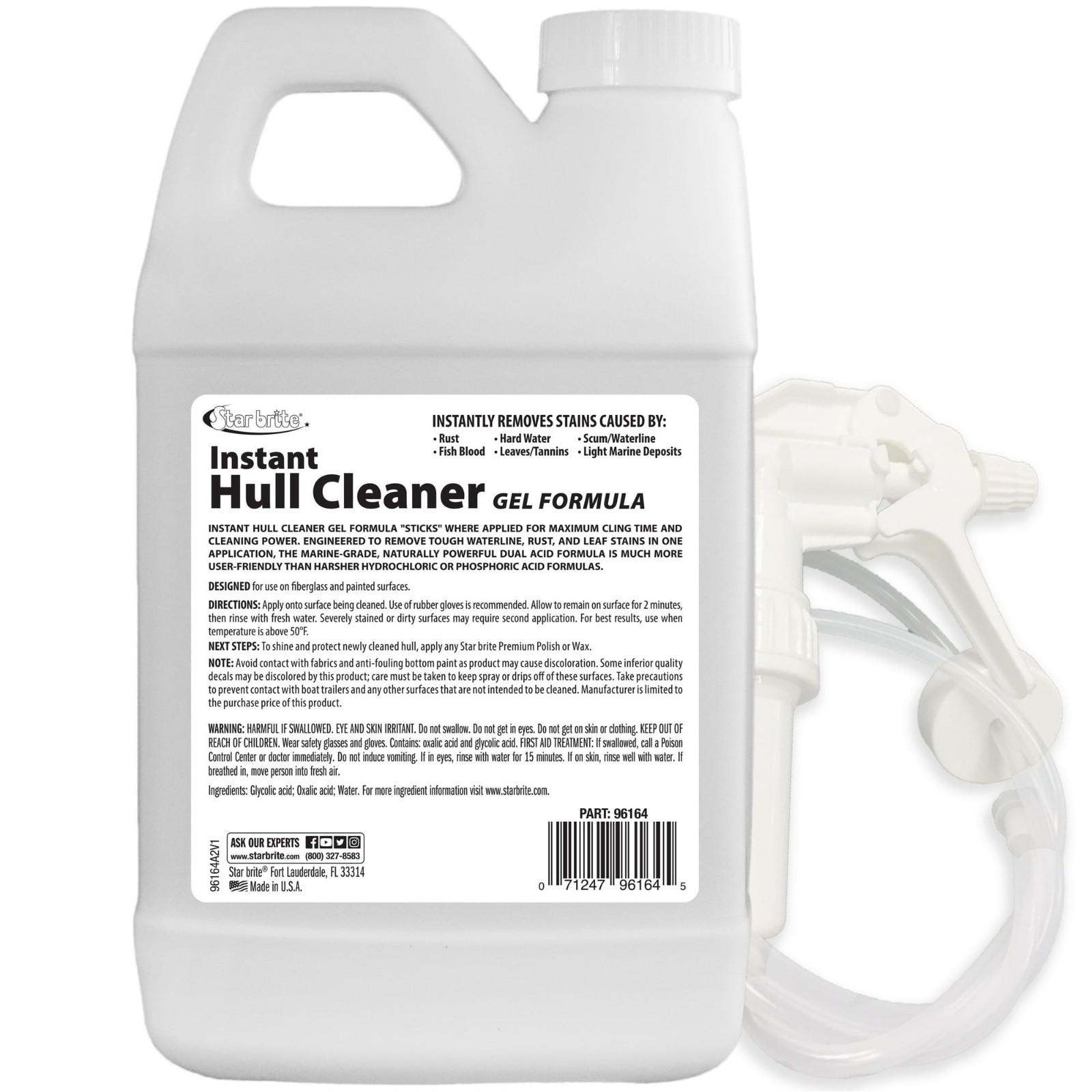 STAR BRITE Instant Hull Cleaner – Gel Spray Formula Clings to Vertical Surfaces