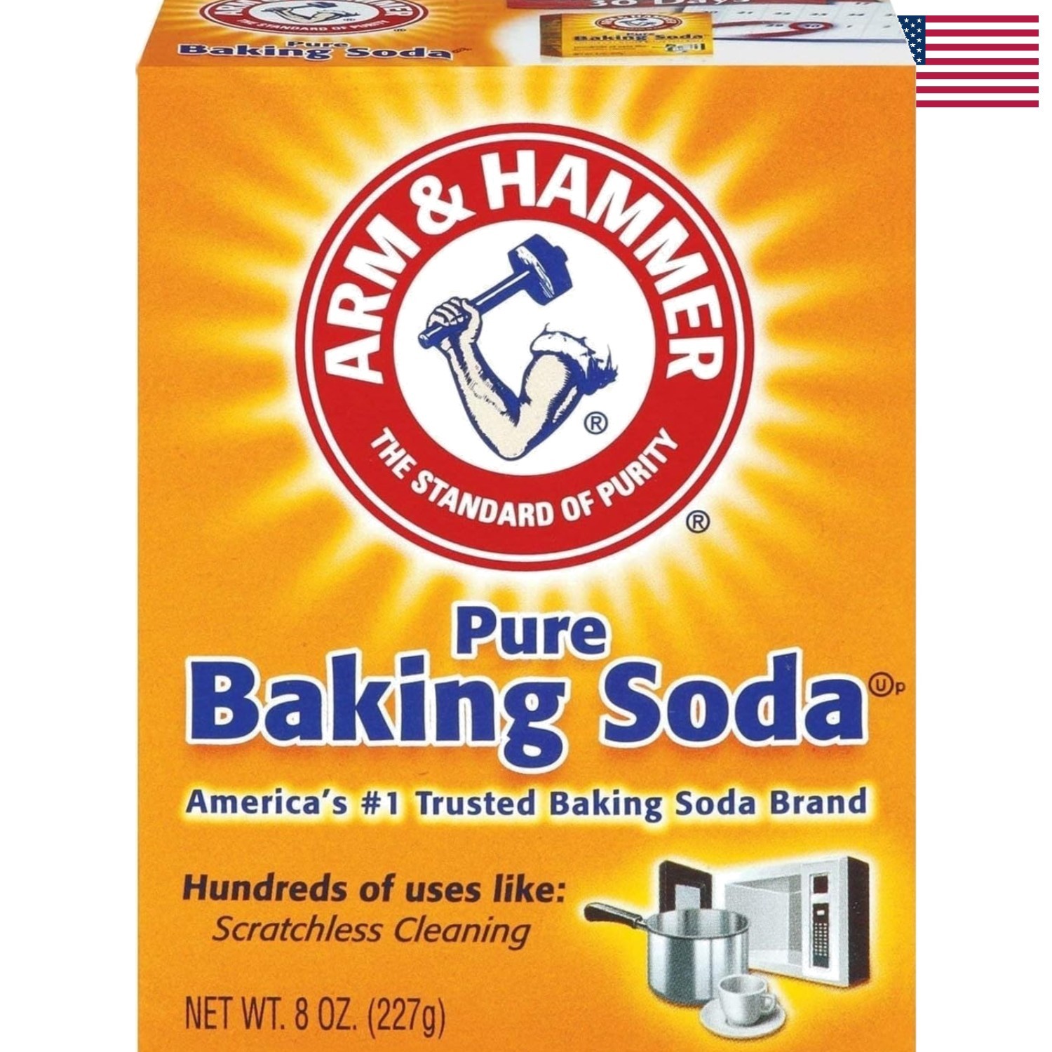 America’s Trusted 16 oz Baking Soda – Chemical-Free Baking and Cleaning Staple