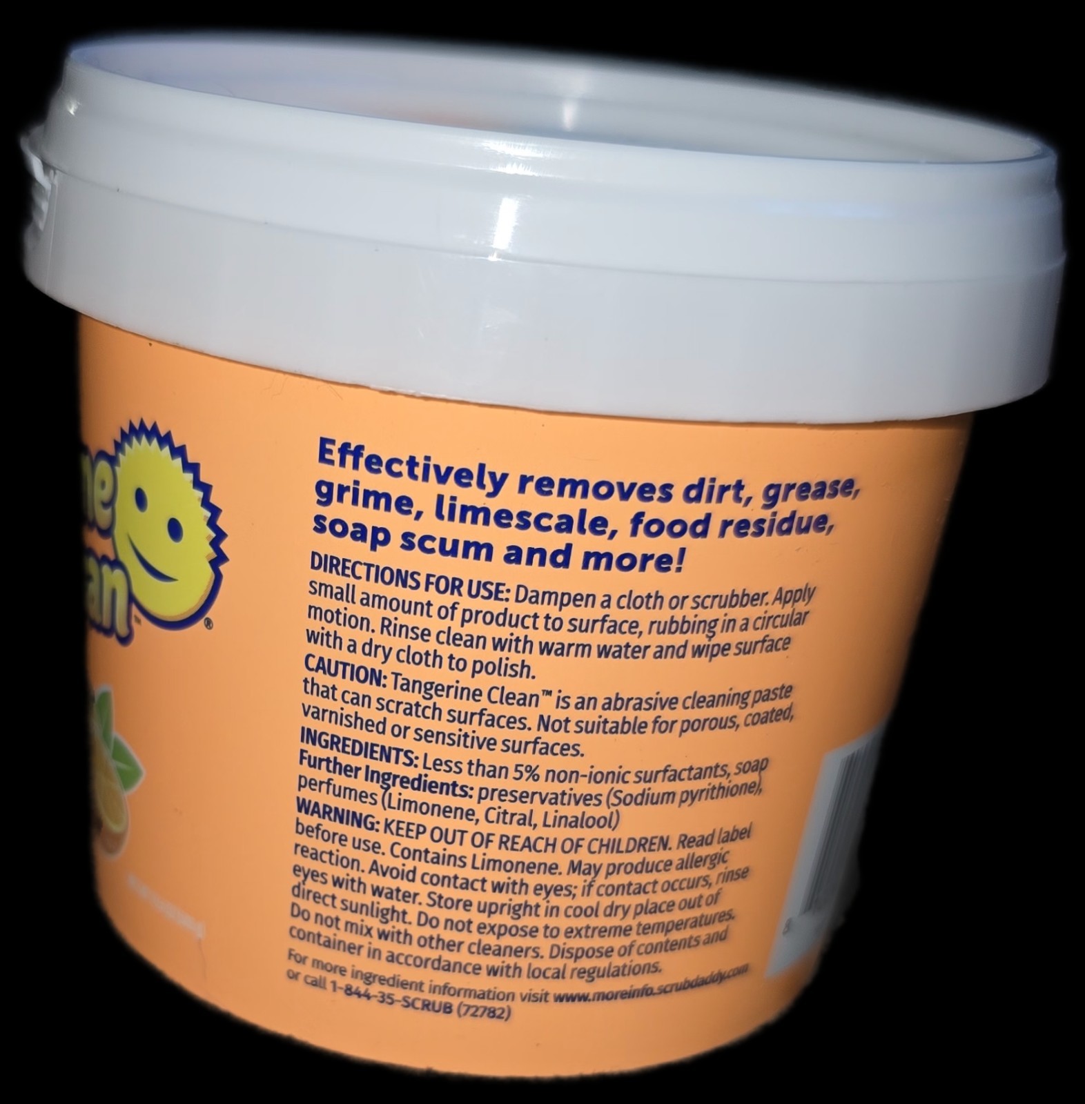 Scrub Daddy Tangerine Clean Natural Cleaning Paste 17.6 oz