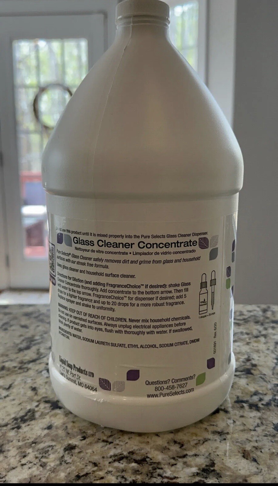Pure Selects Glass Cleaner Concentrate 1Gallon – (Brand New)