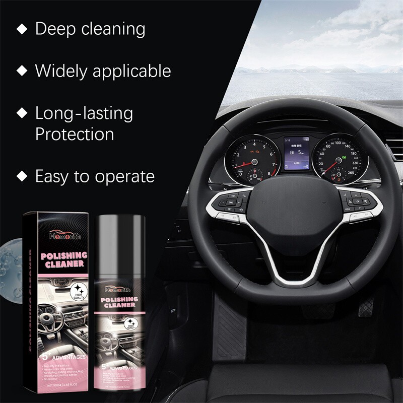 1/2/3x Polishing Cleaner, Car Interior Cleaner Spray 100ml Multi-Purpose Cleaner