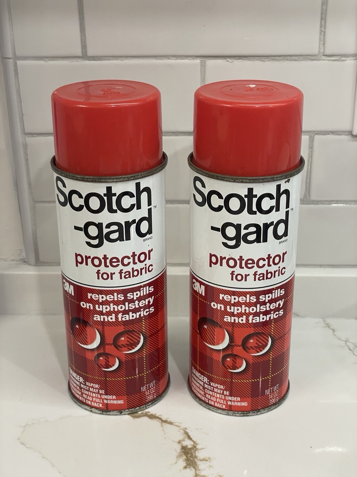 Lot 2 Vtg Scotchgard Protector 3M Repel Spill Stain Fabric Upholstery 14 oz READ