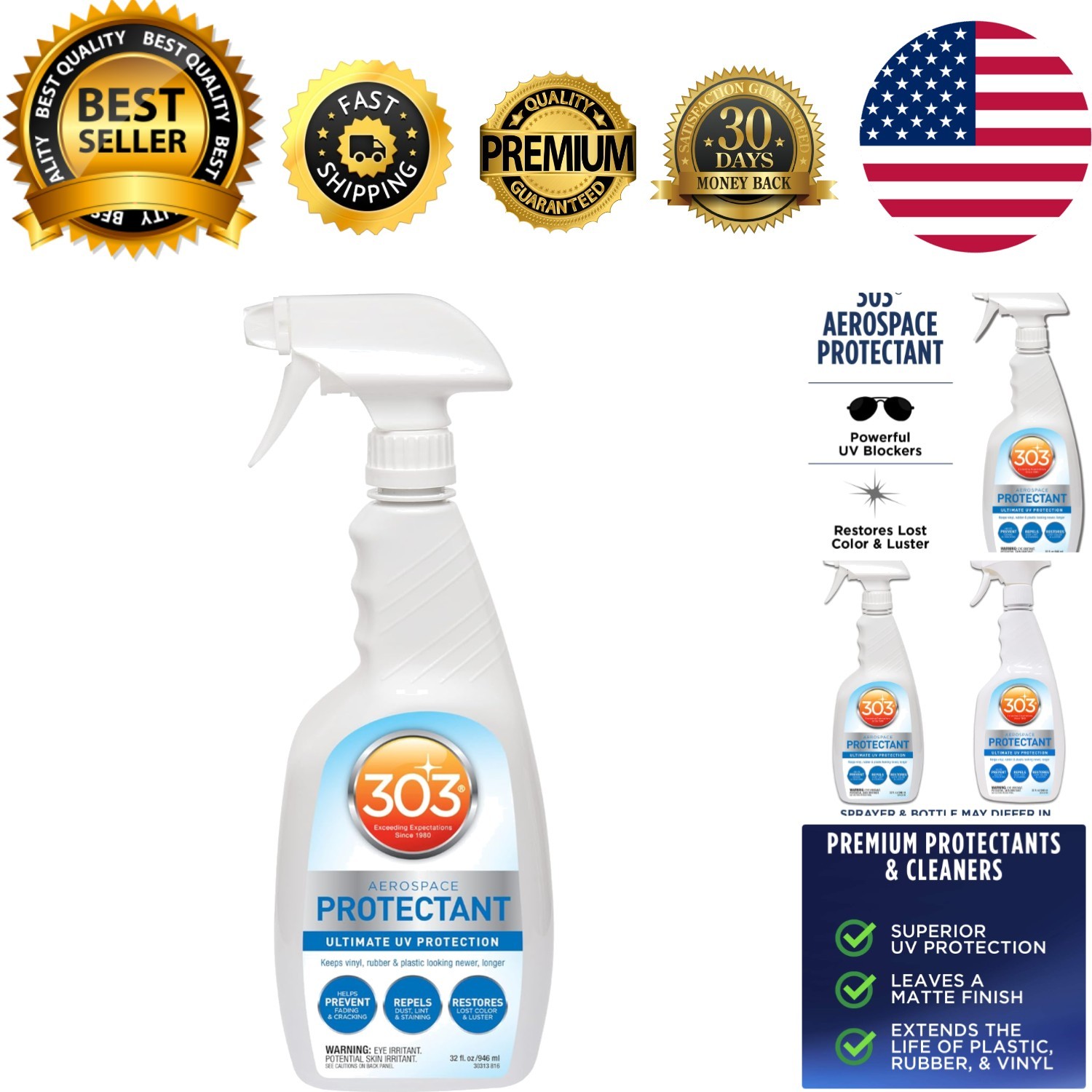 Aerospace Protectant Spray, UV Protection, Repels Dust, Dirt, & Staining, Mat…