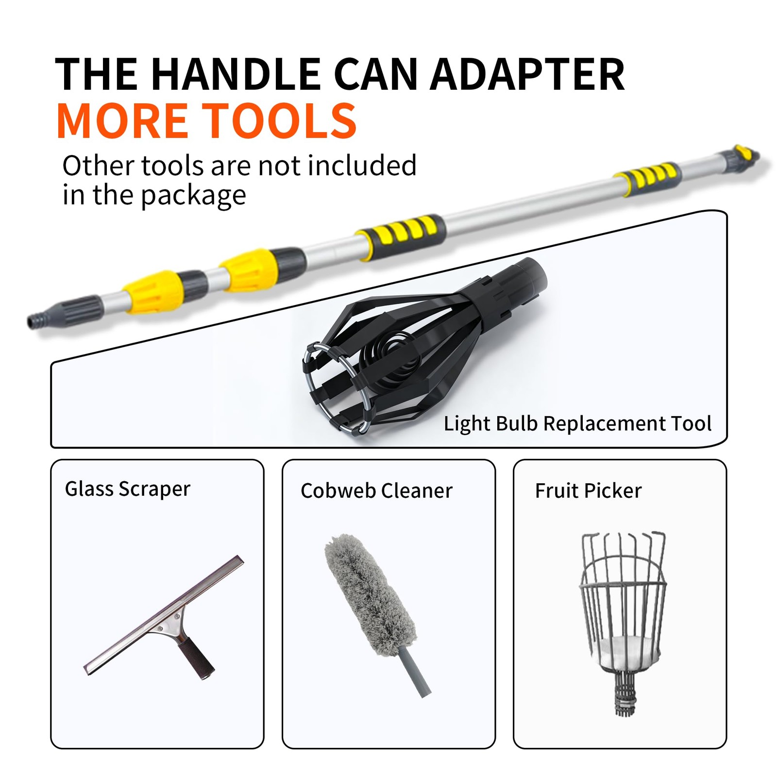 Car Wash Brush with Long Handle, 20FT Reach Telescopic Flow-Thru Car Washing …