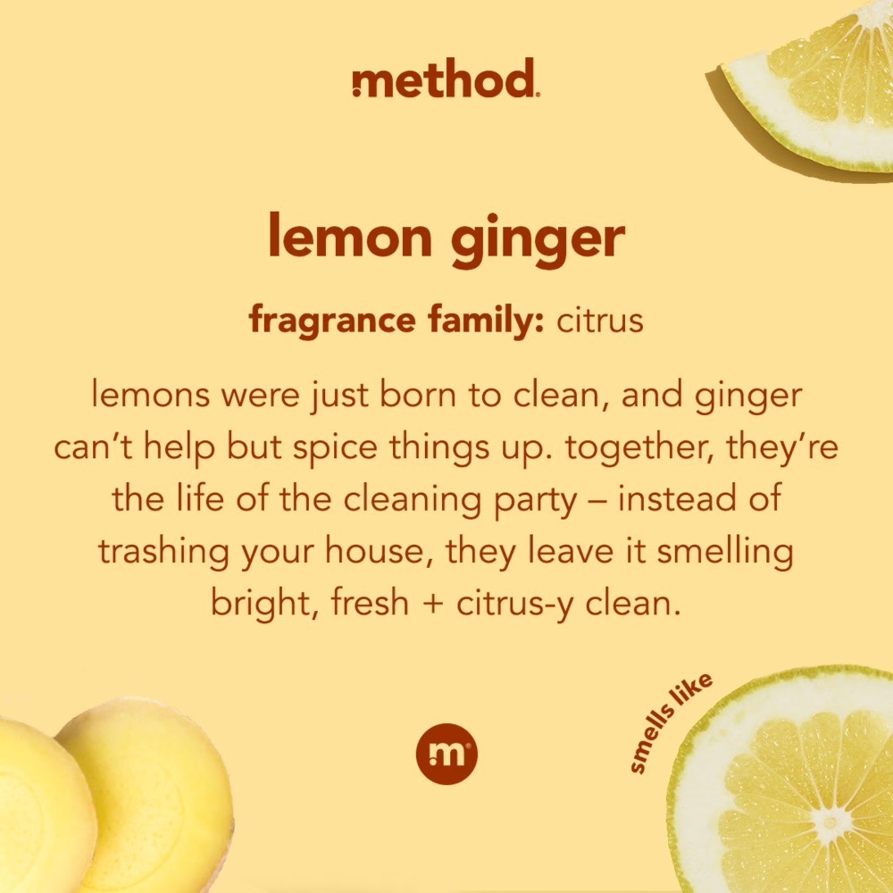 Method Squirt + Mop Hard Floor Cleaner, Lemon Ginger, 25 fl oz