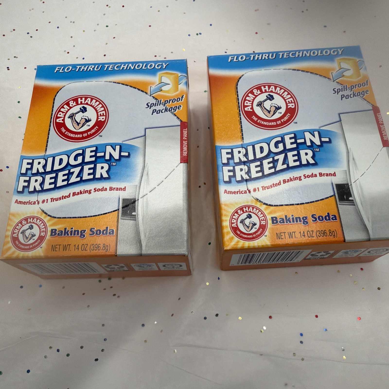 Arm & Hammer Fridge-N-Freezer Baking Soda Odor Absorber 14 Oz (2 Pack) New