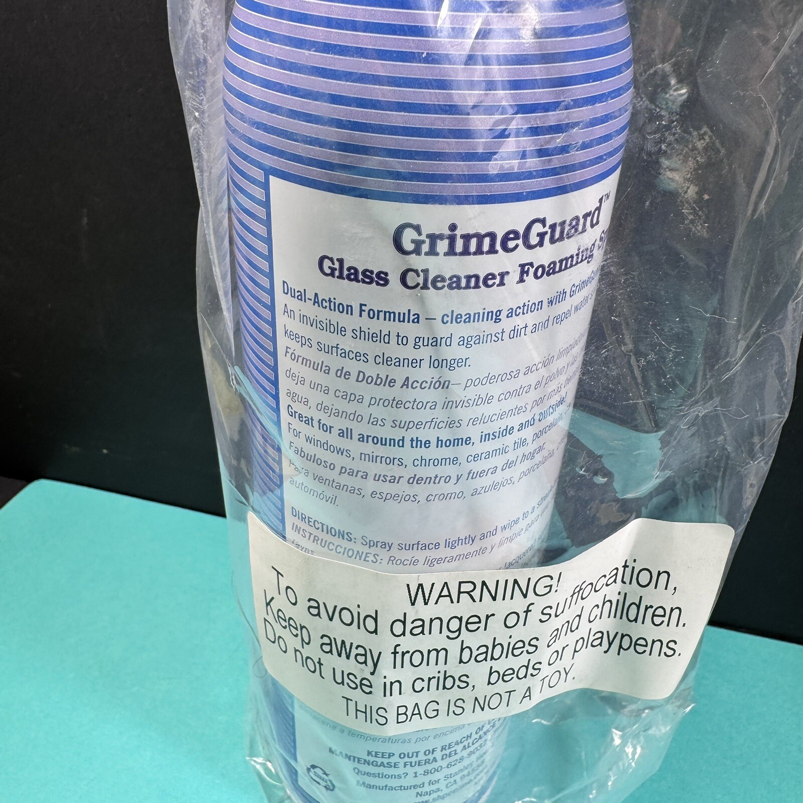 Stanley Foam Spray Glass Cleaner Grime Guard 17oz Dual Action Cleaning Spray