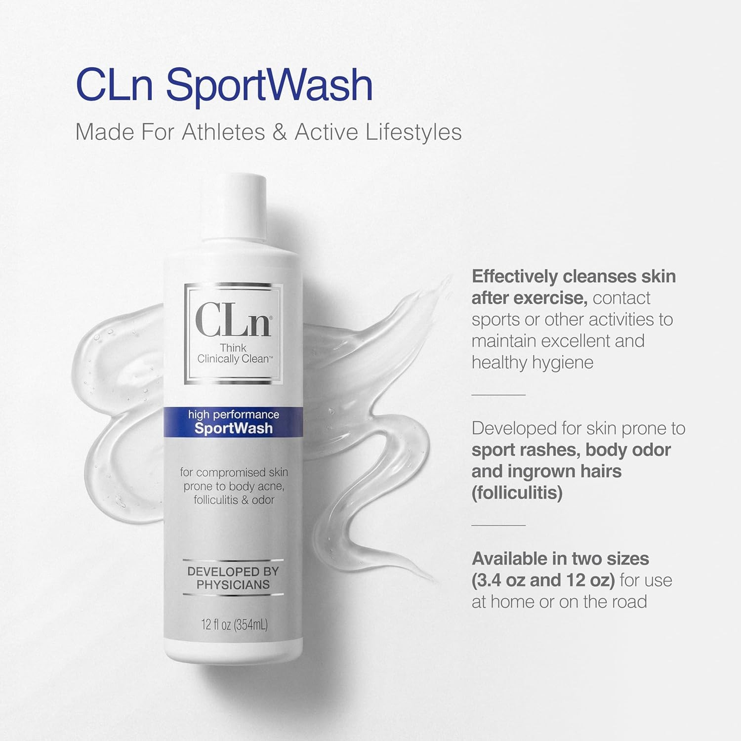 CLn? SportWash ?C High-Performance Sport Body Wash, For Men & Women Prone to Bo