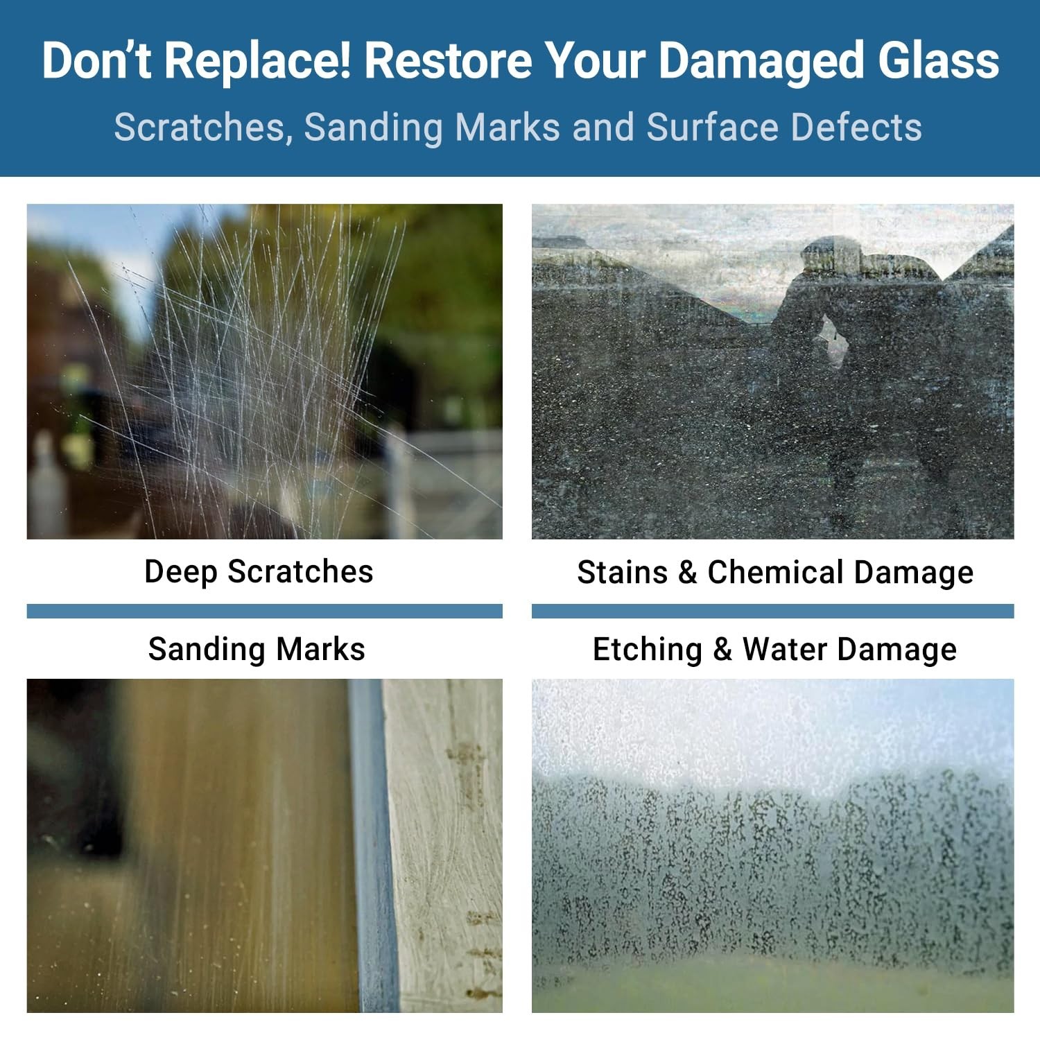3” Glass Scratch Removal Kit for use with a Drill on All Glass Surface Repairs