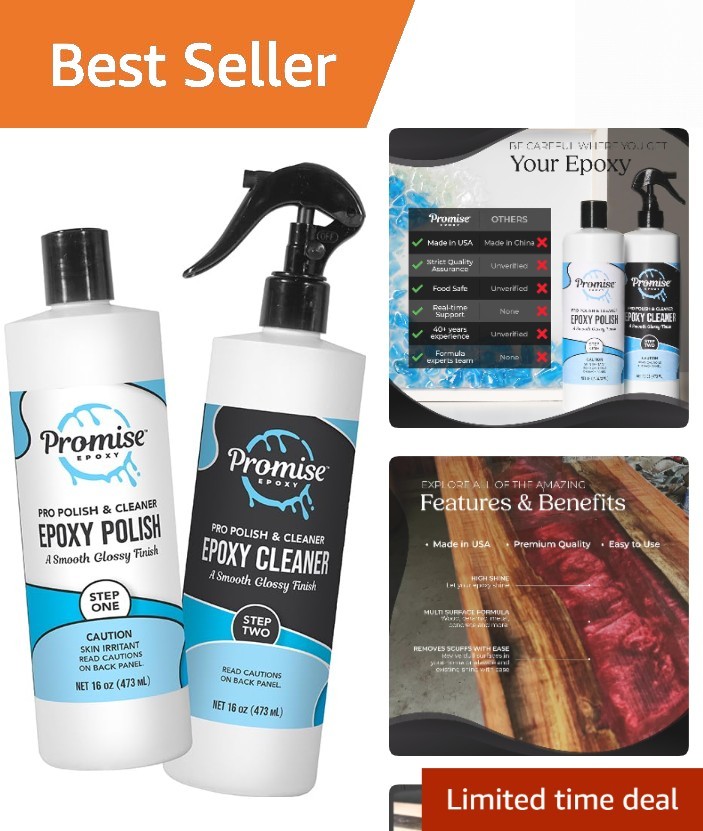 32 Ounce Kit of Pro Polish 16oz and Cleaner 16oz, Specially Formulated for Ep…