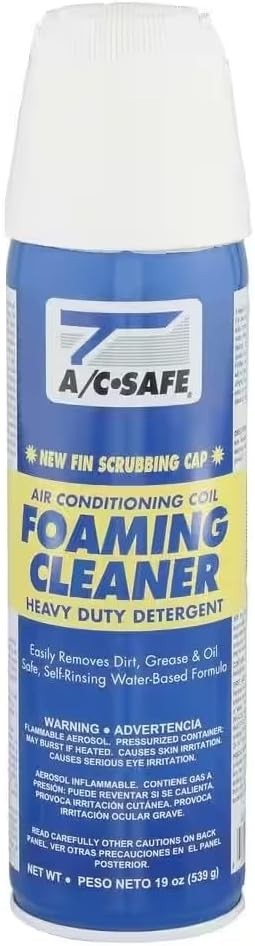 A/C Safe Air Conditioner Foaming Coil Cleaner With Attached Brush – 19 Oz