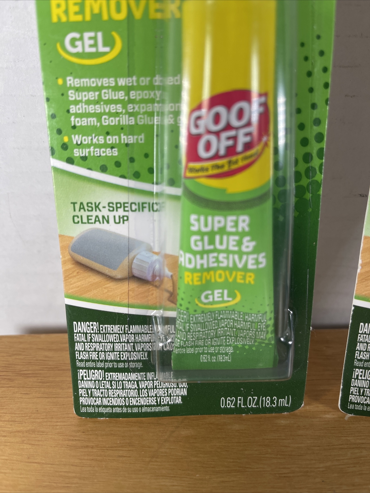NEW Old Stock SEALED 2016 3X Goof Off Super Glue Remover Gel .62 oz tubes