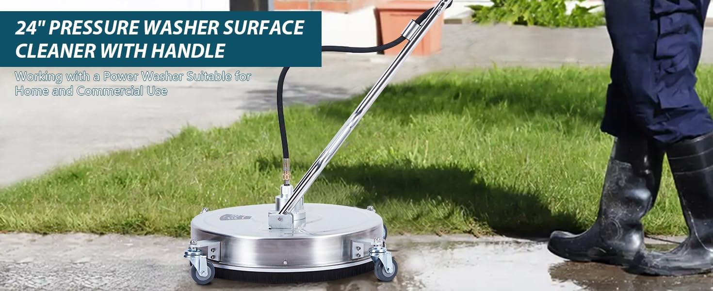 24″ Pressure Washer Attachment with Wheels | 4000 PSI, Quick Connect