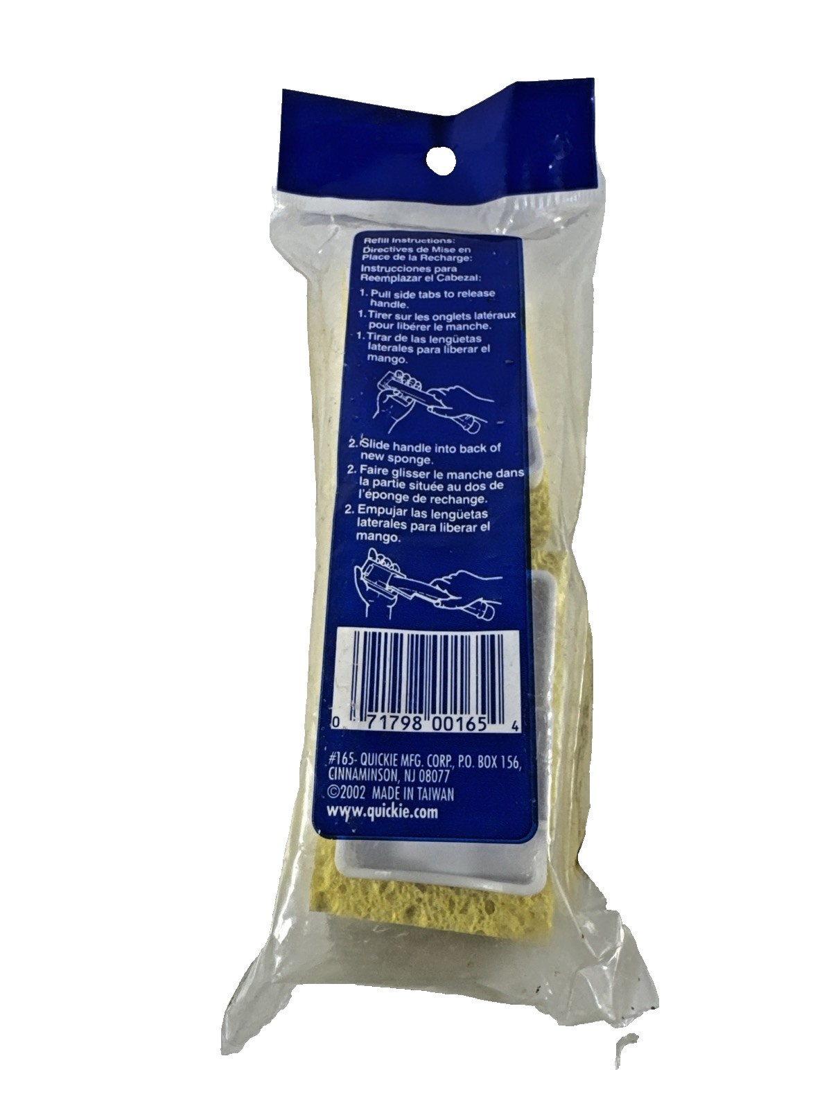 NEW Quickie 2002 SUDS & SPONGE REFILLS 2pk DISHWASHING Dish Wash Wand #165
