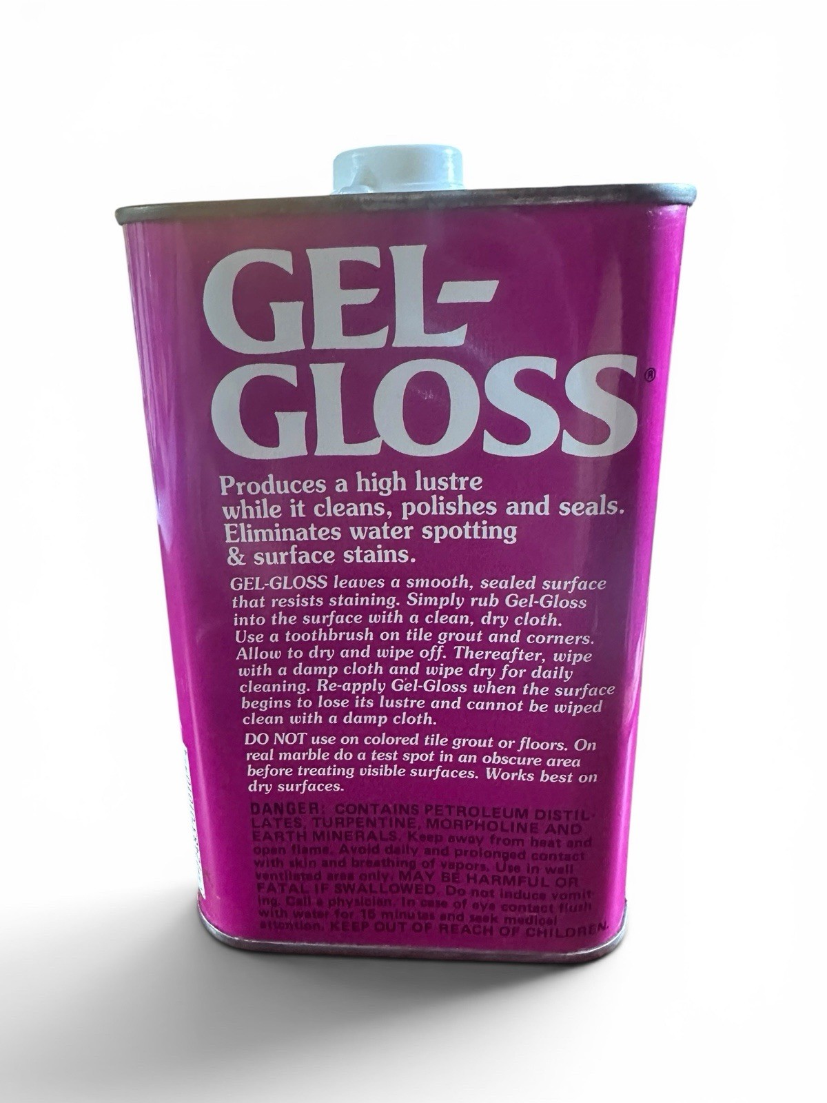 Gel-Gloss One Step Cleaner & Polish 16oz Can For Fiberglass and Marble Full New
