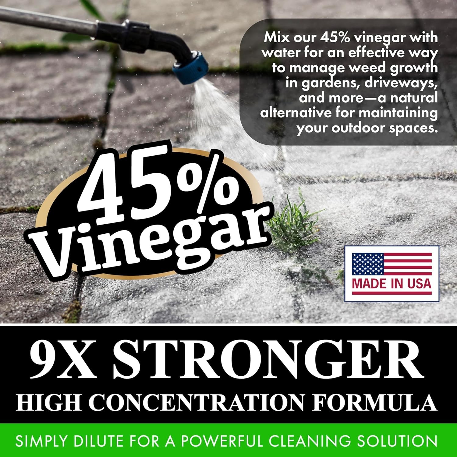 45% Concentrated Vinegar – Industrial Strength Multi-Surface Cleaner – 2 Gallons