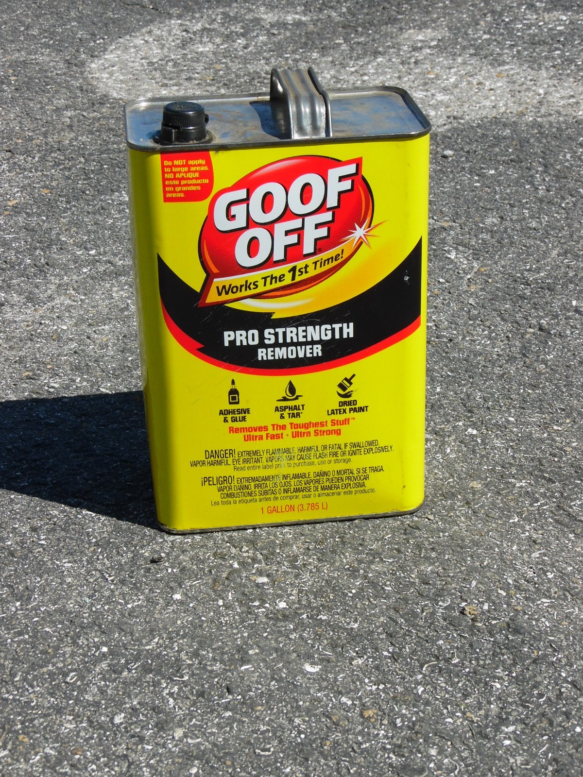 1 Gallon Goof Off Pro Strength Remover -Adhesive/Glue , Paint, Asphalt, Tar