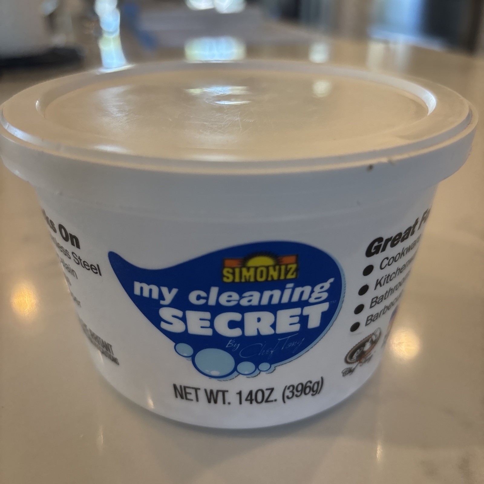 Simoniz My Cleaning Secret Cleaner by Chef Tony 14 Oz Tub New Open Container