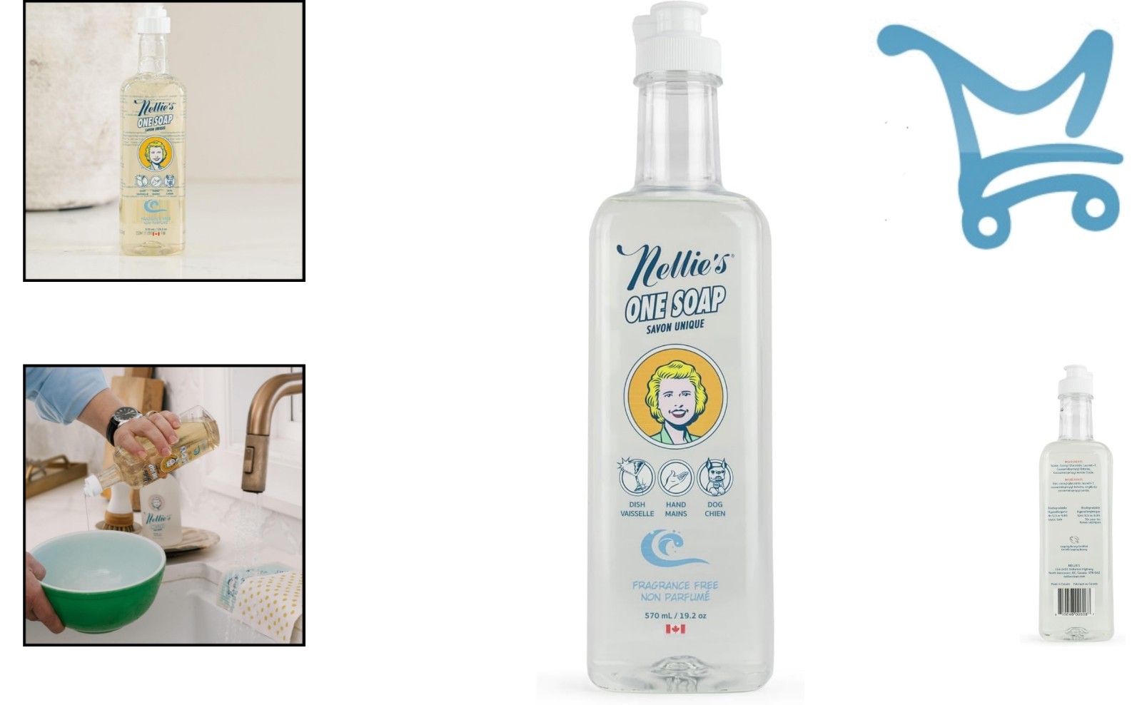 Multi-Purpose Cleaning Soap Fragrance-Free 19.2 oz Hypoallergenic Plant-Based