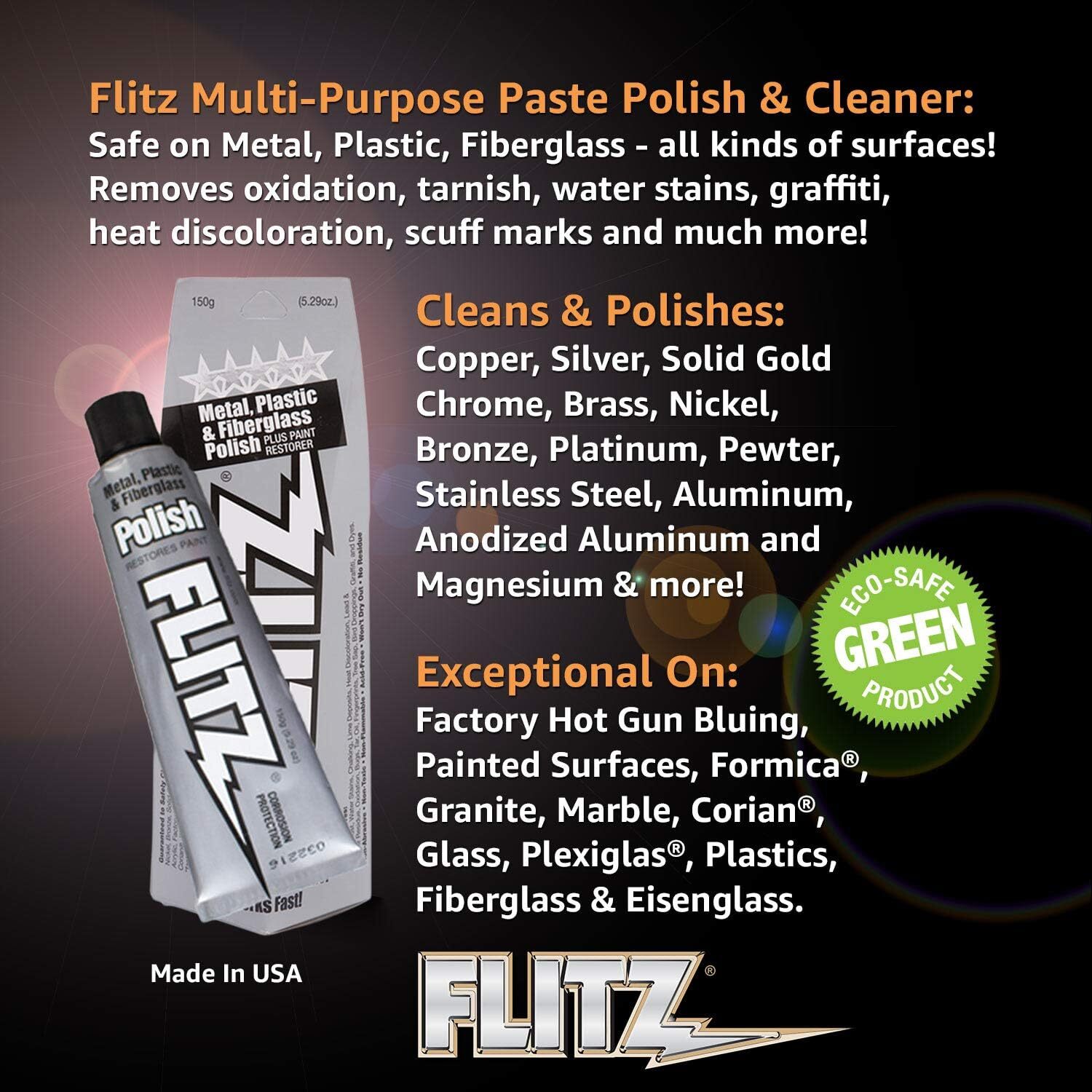 Flitz Multi Purpose Cleaner Polish 5.29 Ounce Industrial Strength Tarnish Rem…