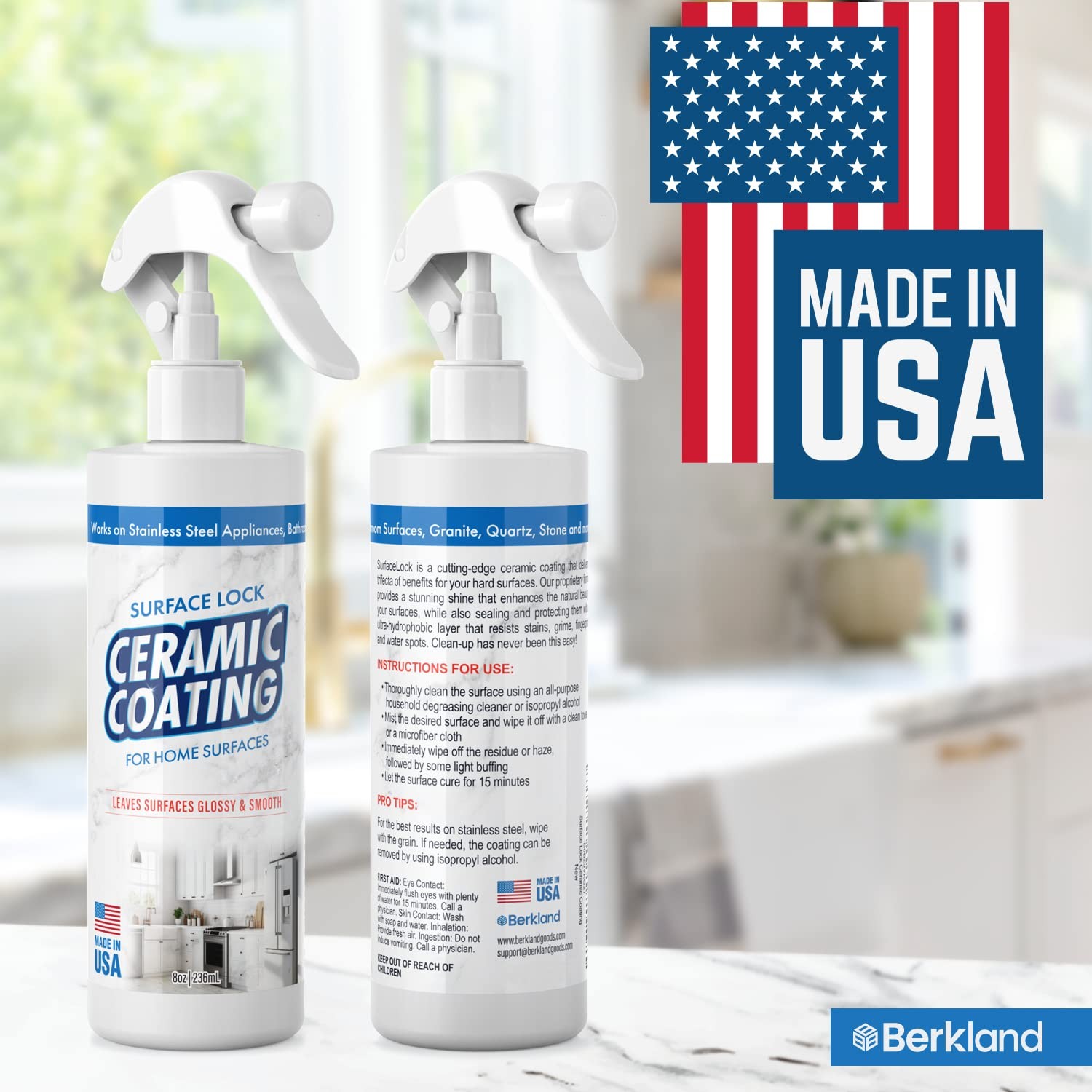 Surface Lock Ceramic Coating for Stainless Steel 8 Fl Oz (Pack of 1), navy