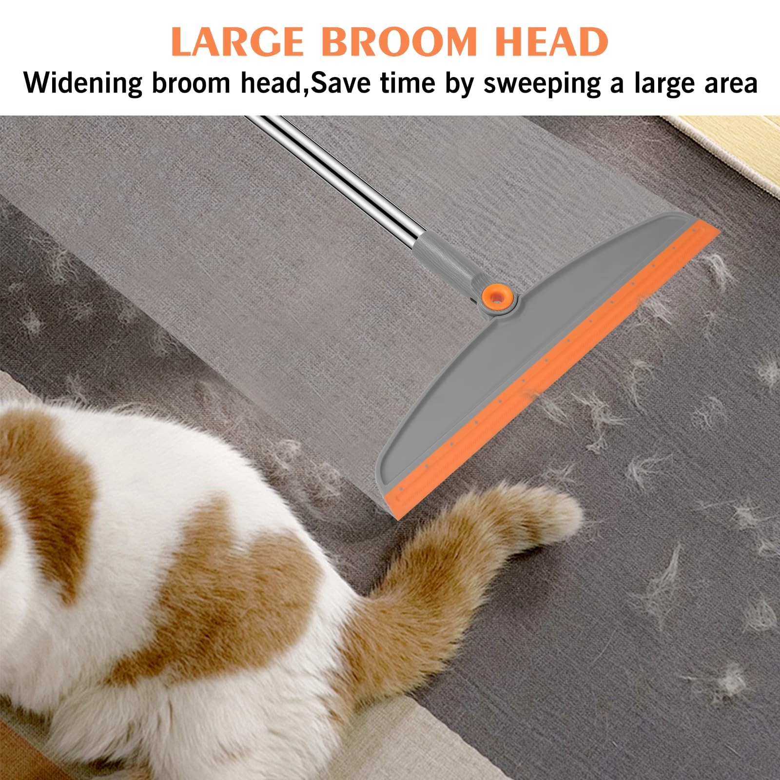 Multifunction Magic Broom 54 Inch Adjustable Long Handle Silicone Floor Squeegee